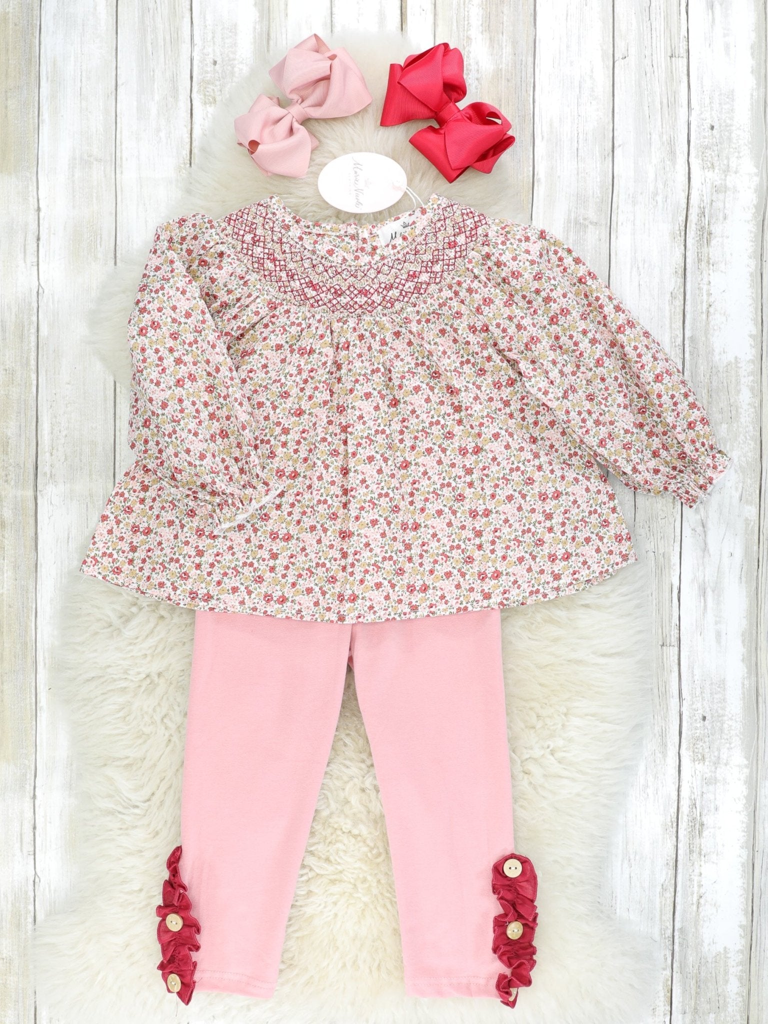Dainty Neutral Floral Vintage Outfit - Marie Nicole Clothing