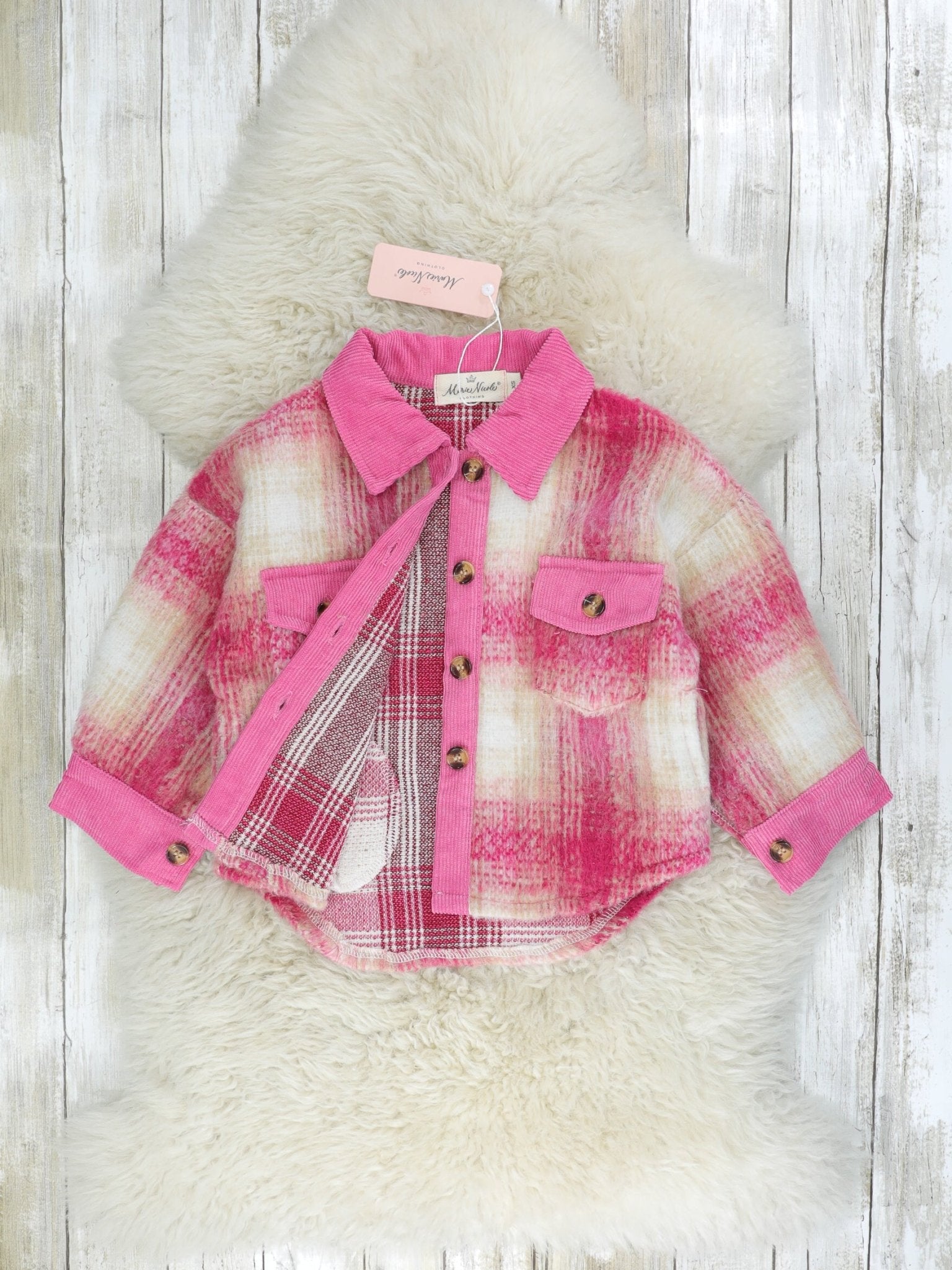 Mom & Me Pink Plaid Flannel - Marie Nicole Clothing