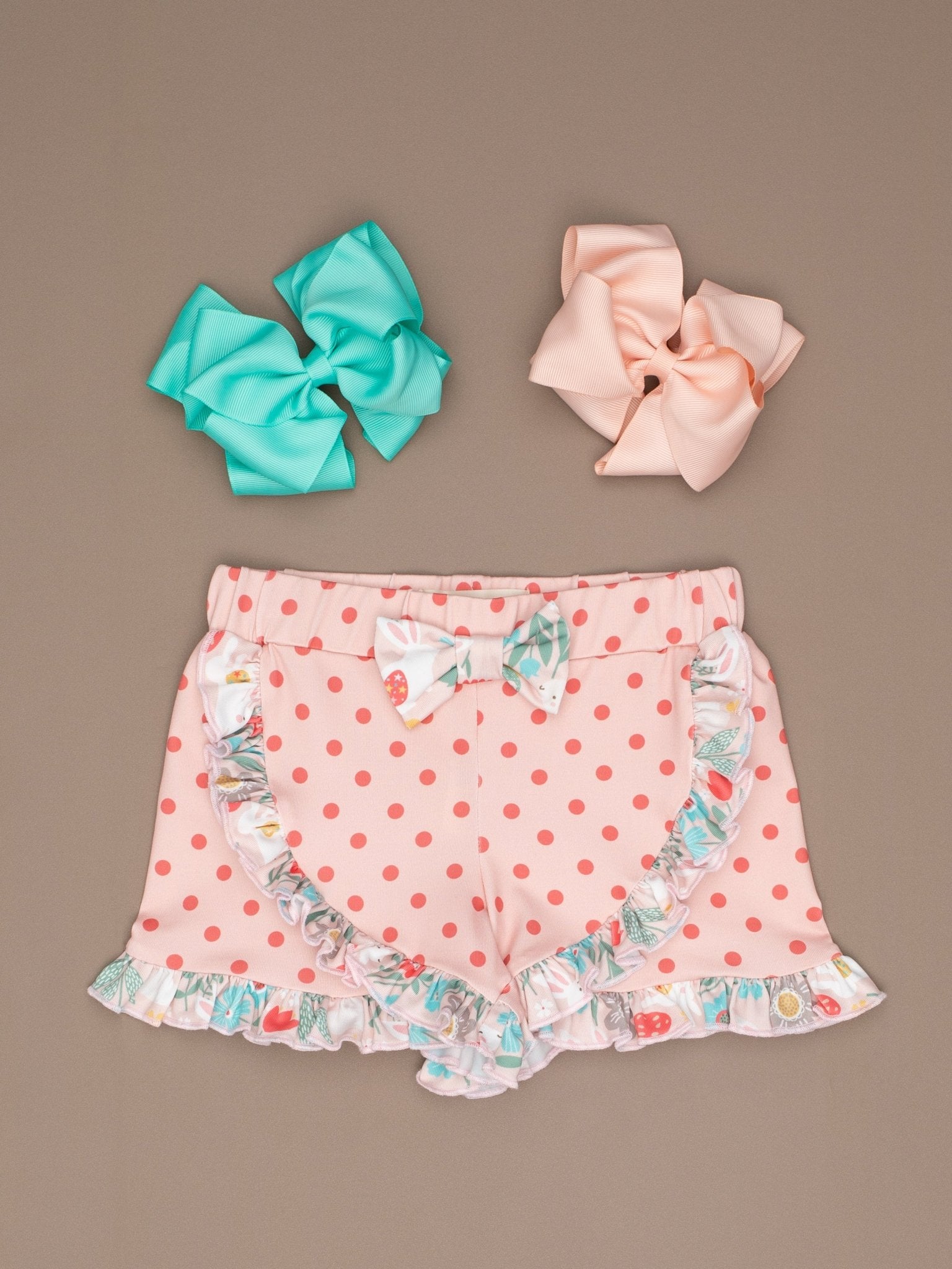 Lilly Belle Cottontail Bow Ruffle Shorts - Marie Nicole Clothing