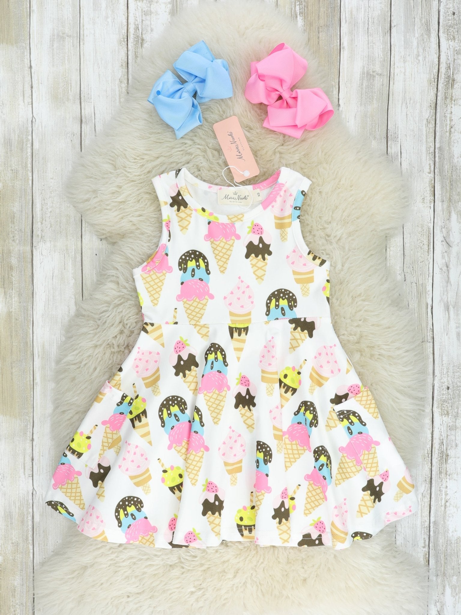 Ice Cream Party Tank Swing Dress - Marie Nicole Clothing