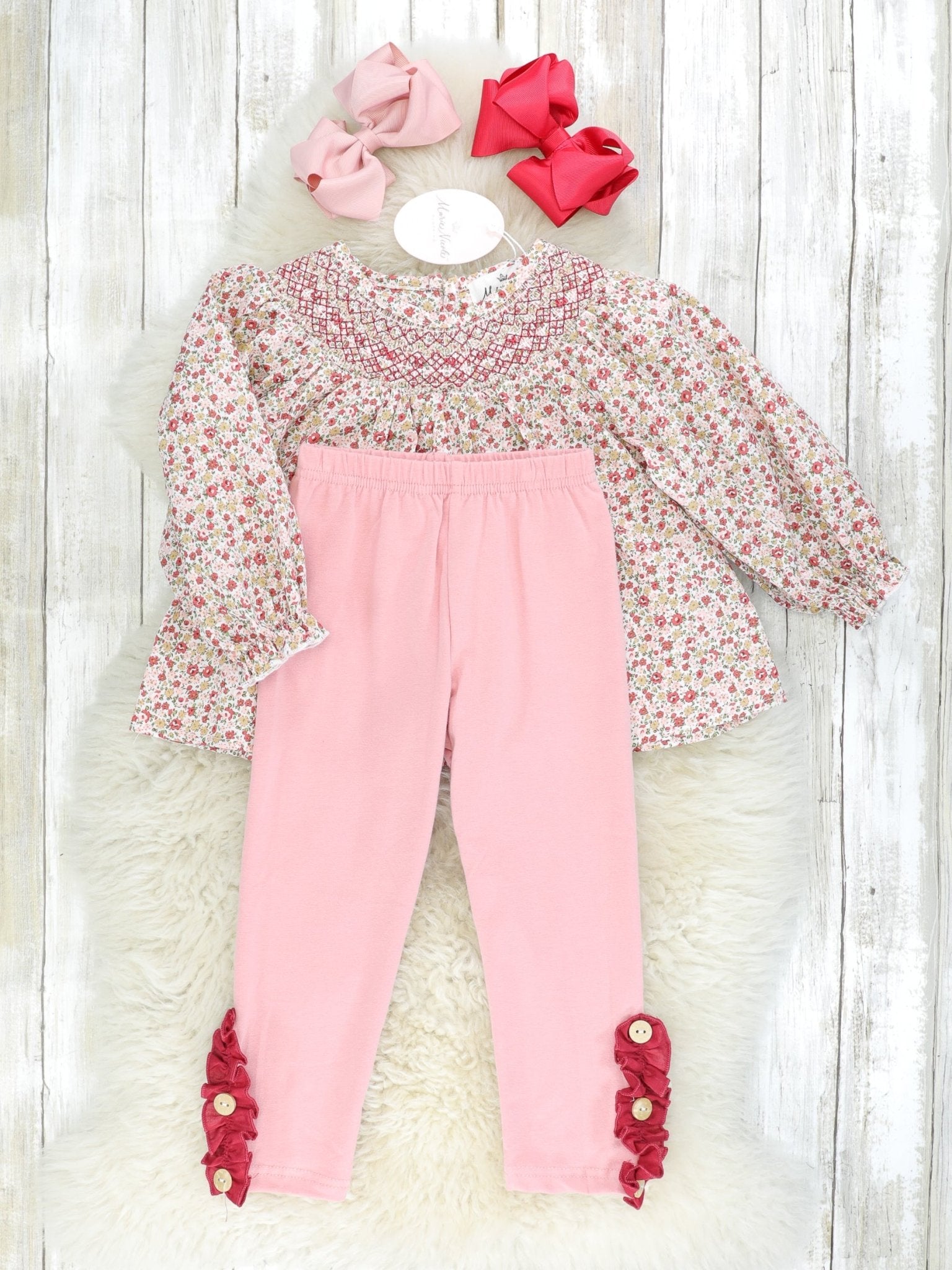 Dainty Neutral Floral Vintage Outfit - Marie Nicole Clothing