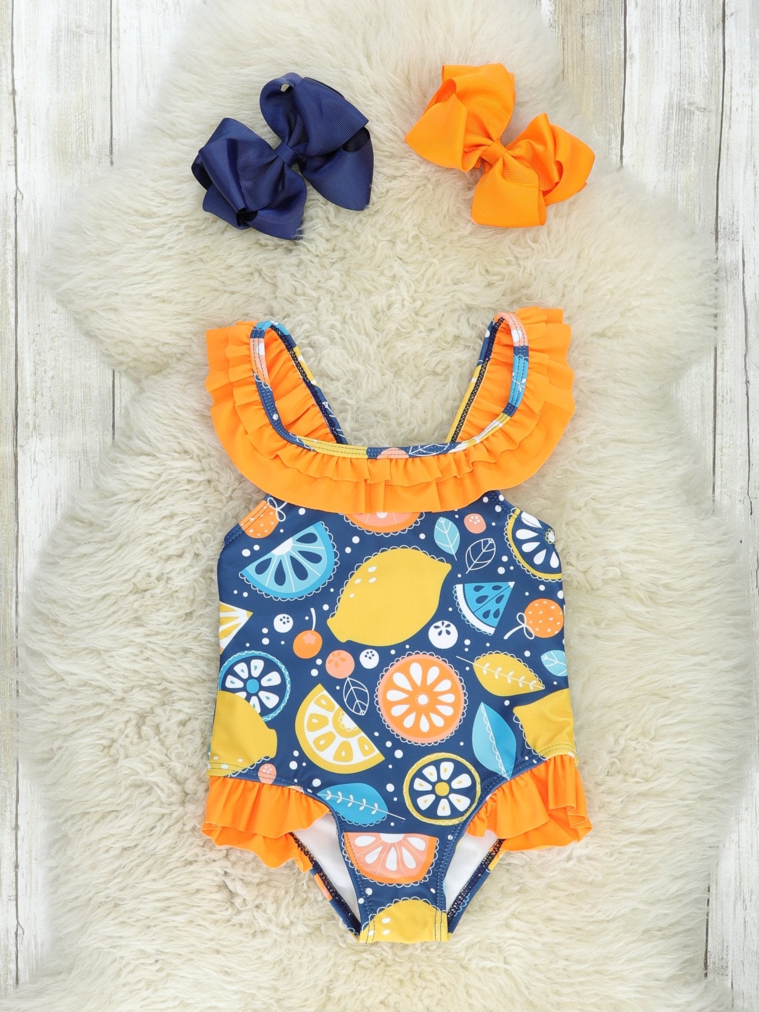 Citrus Ruffle One - Piece Swimsuit - Marie Nicole Clothing