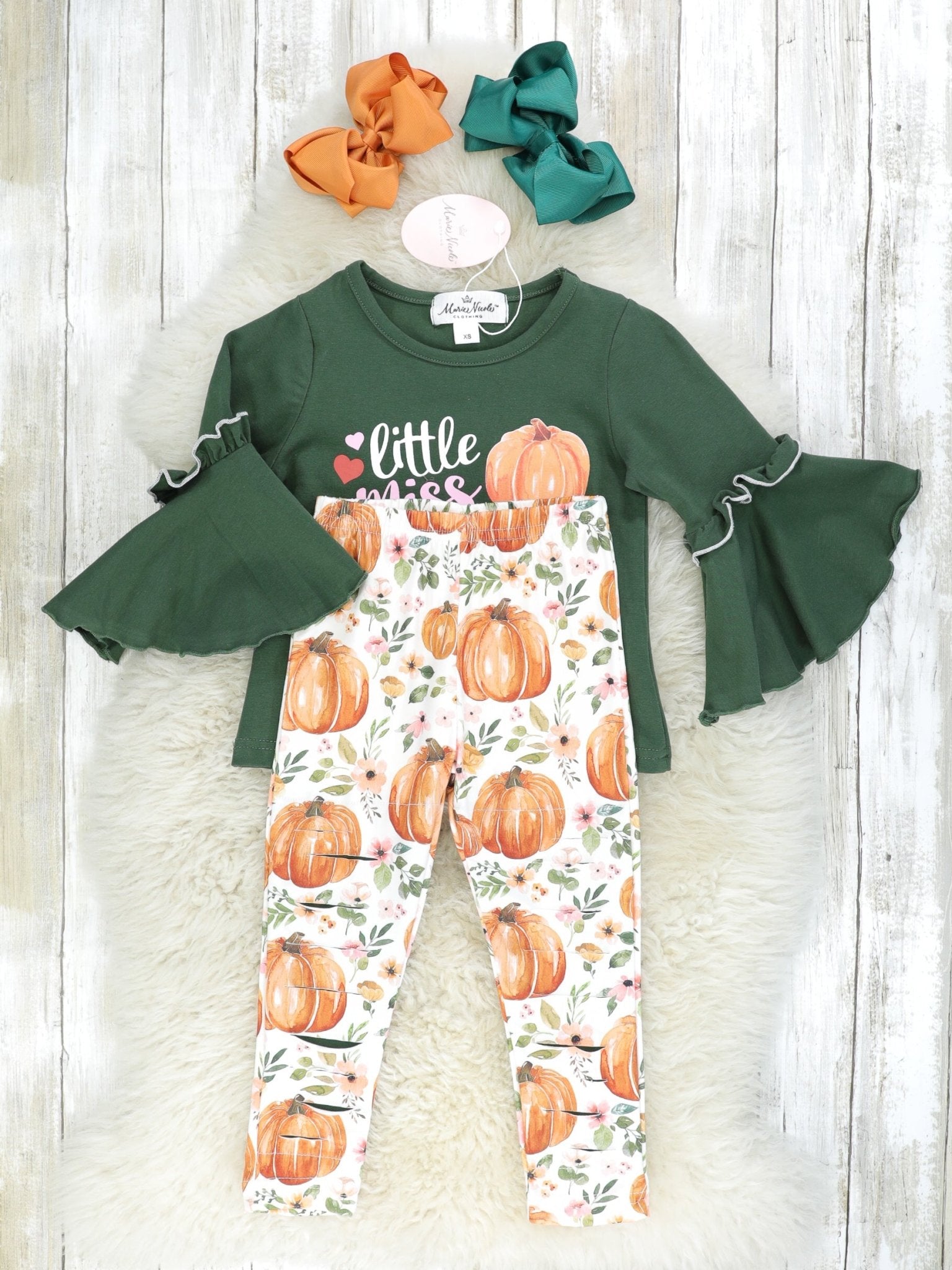 Little Miss Pumpkin Spice Outfit - Marie Nicole Clothing