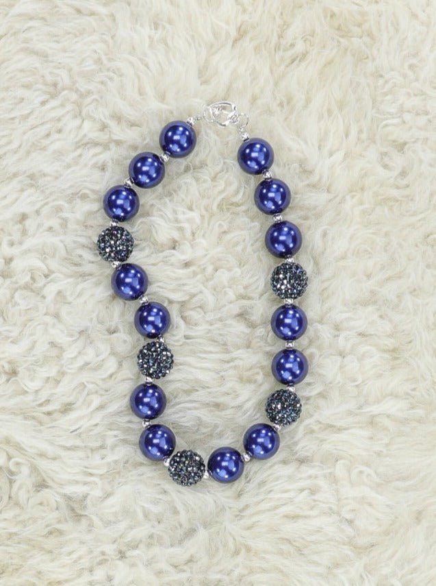 Navy Bubblegum Necklace - Marie Nicole Clothing