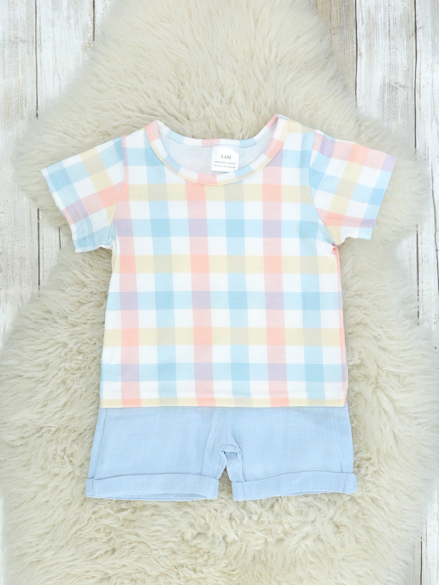 Spring Plaid Overall Set - Marie Nicole Clothing