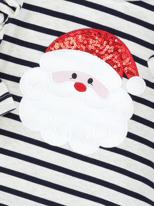 Striped Santa Sequin Outfit - Marie Nicole Clothing