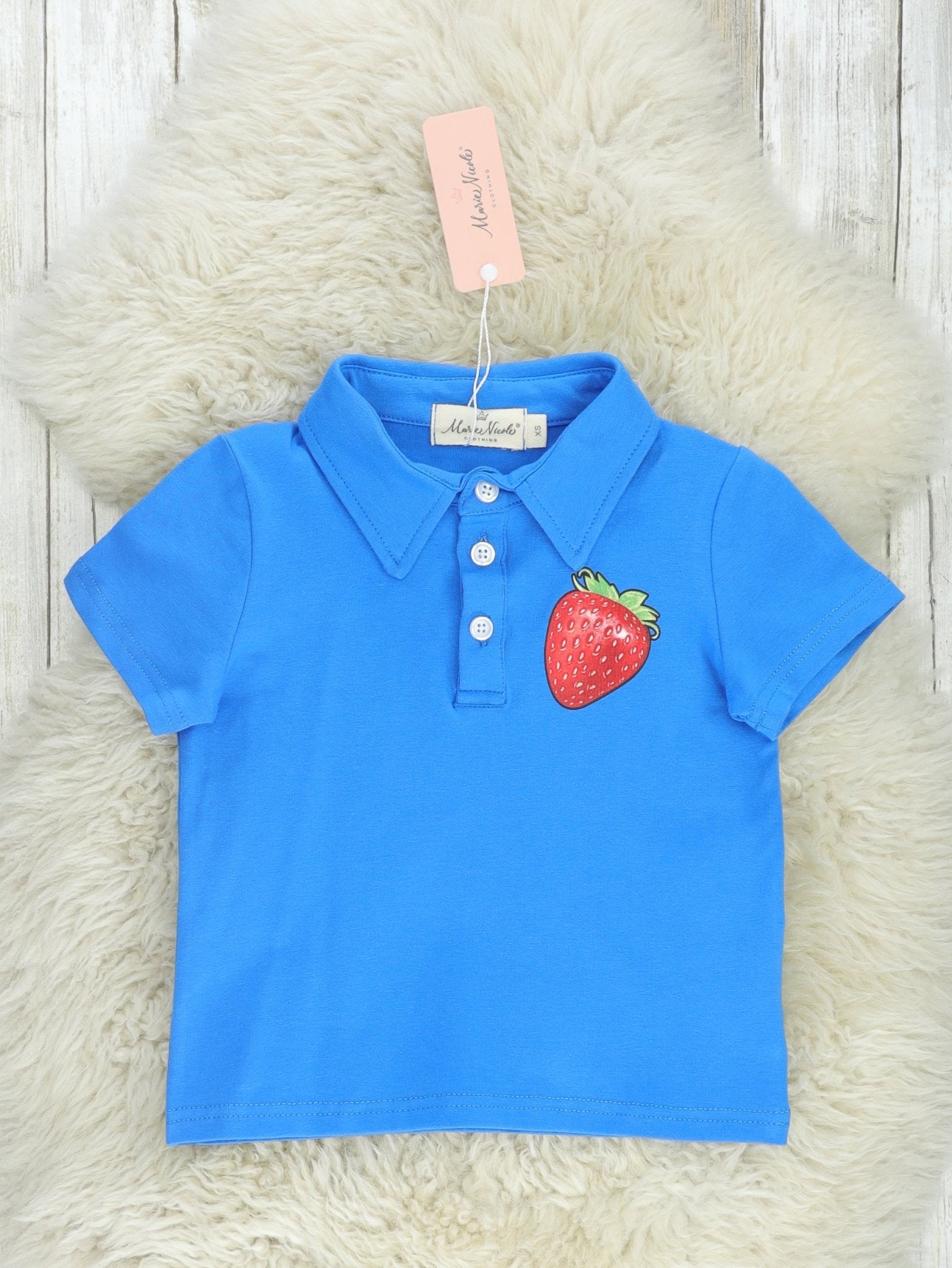 Peace, Love, Strawberry Polo - Marie Nicole Clothing