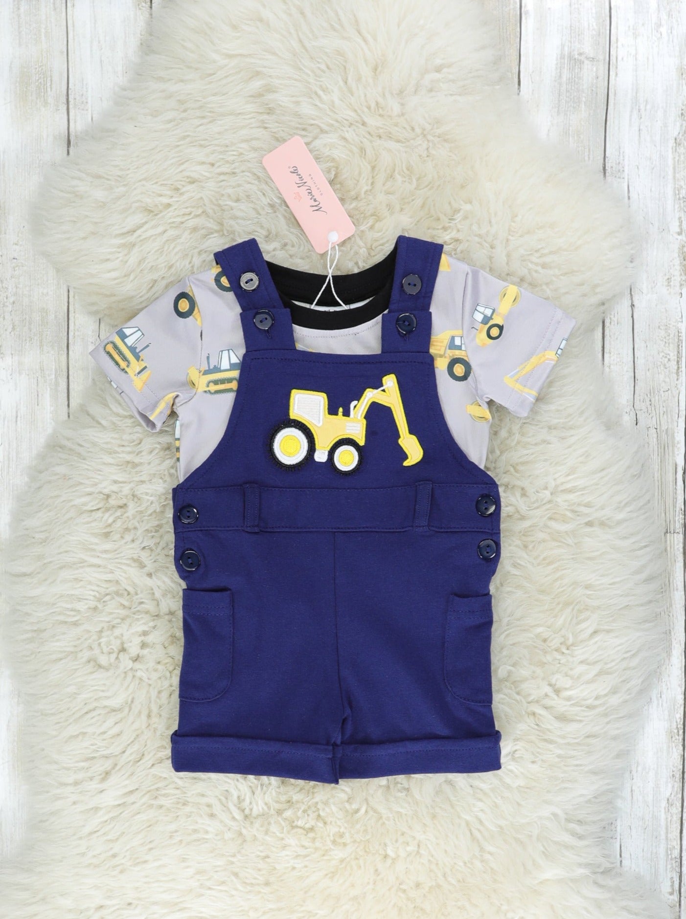 Navy Excavator Overall Set - Marie Nicole Clothing