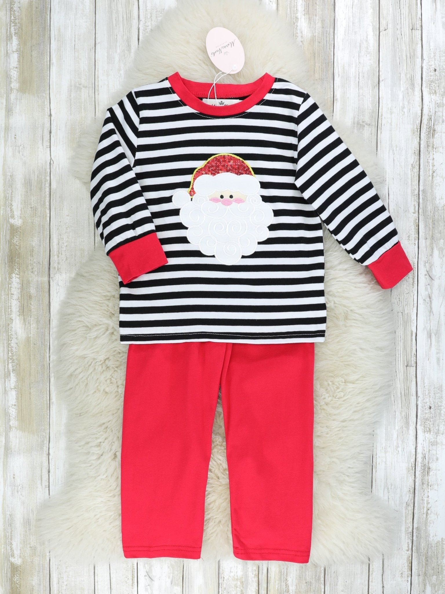 Striped Santa Outfit - Marie Nicole Clothing