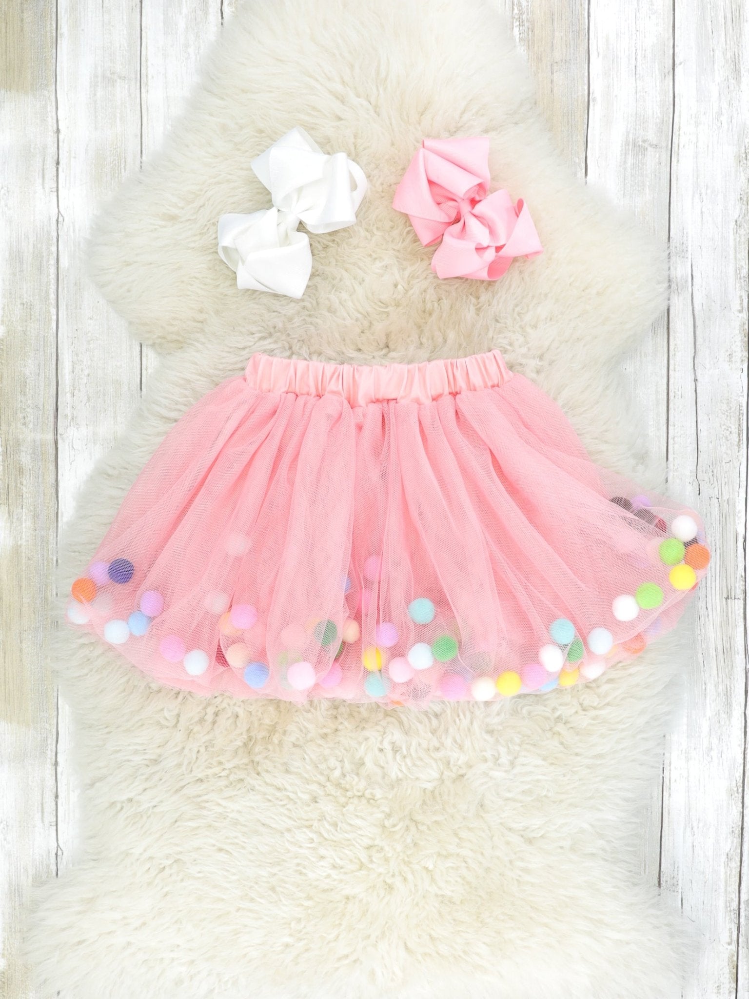 Pink Turkey Pom Pom 3 Piece Set - Marie Nicole Clothing