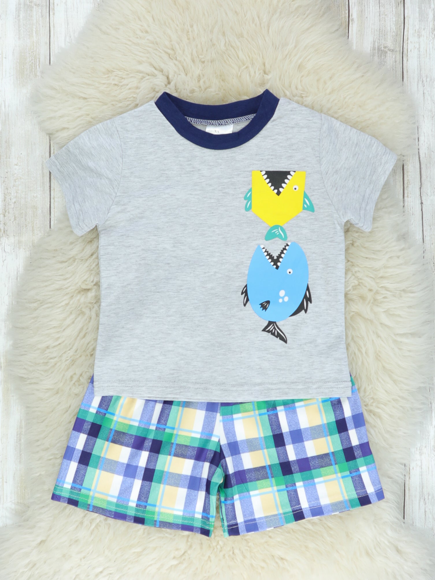 Plaid Fishing Outfit - Marie Nicole Clothing