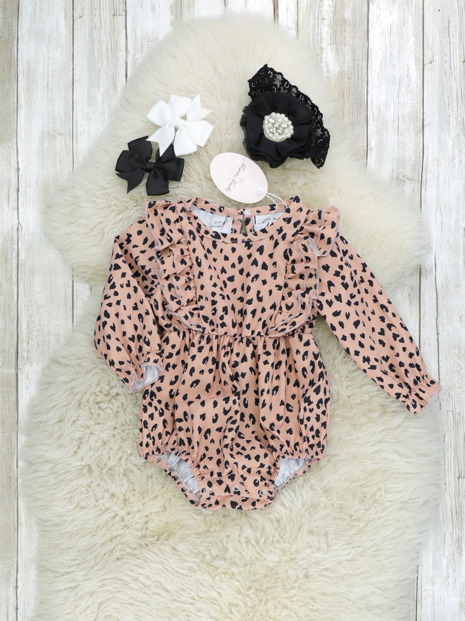 Mom & Me Cheetah Tie Dress & Romper - Marie Nicole Clothing