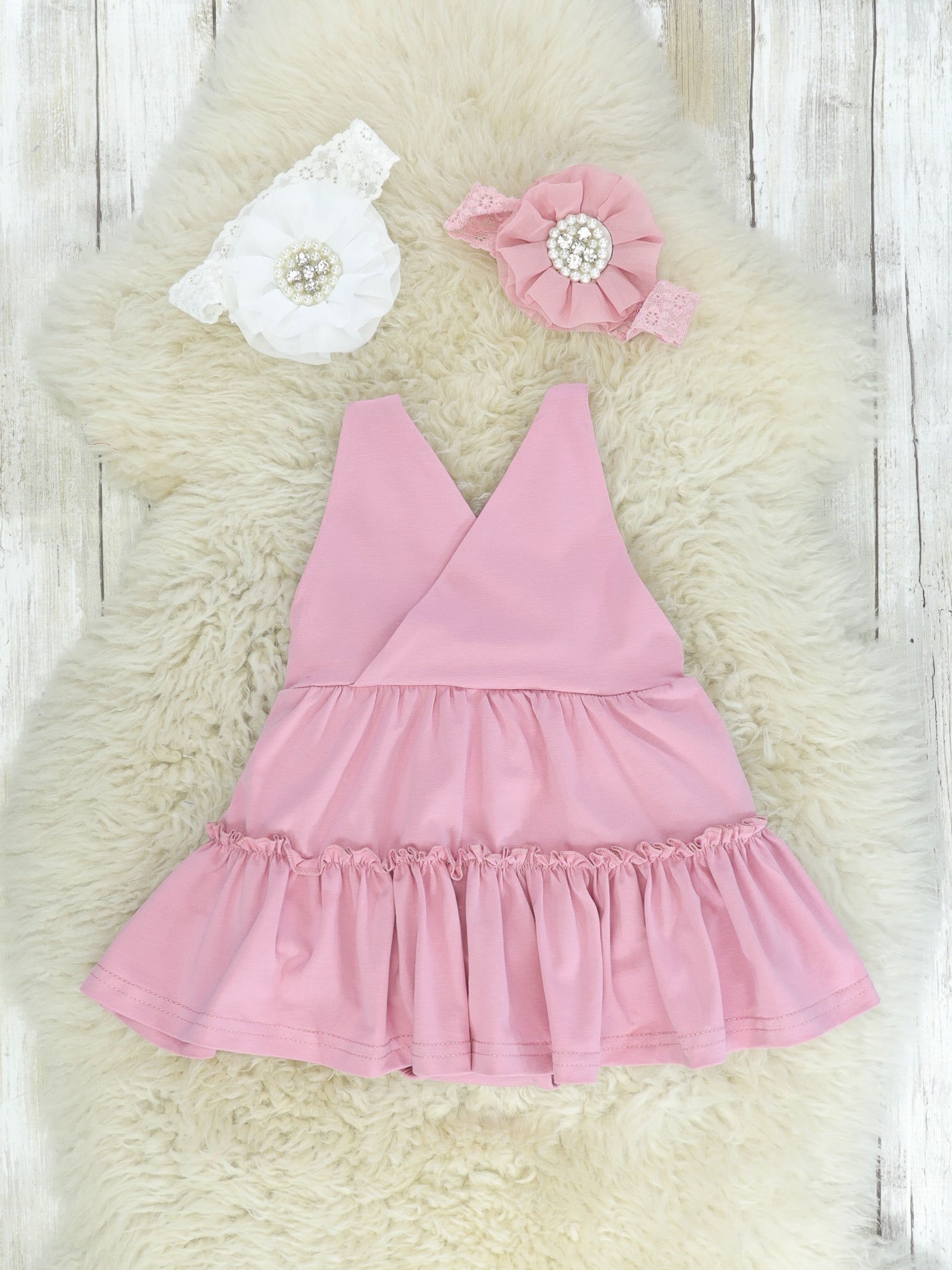 Halter Ruffled Bubble - Pink - Marie Nicole Clothing