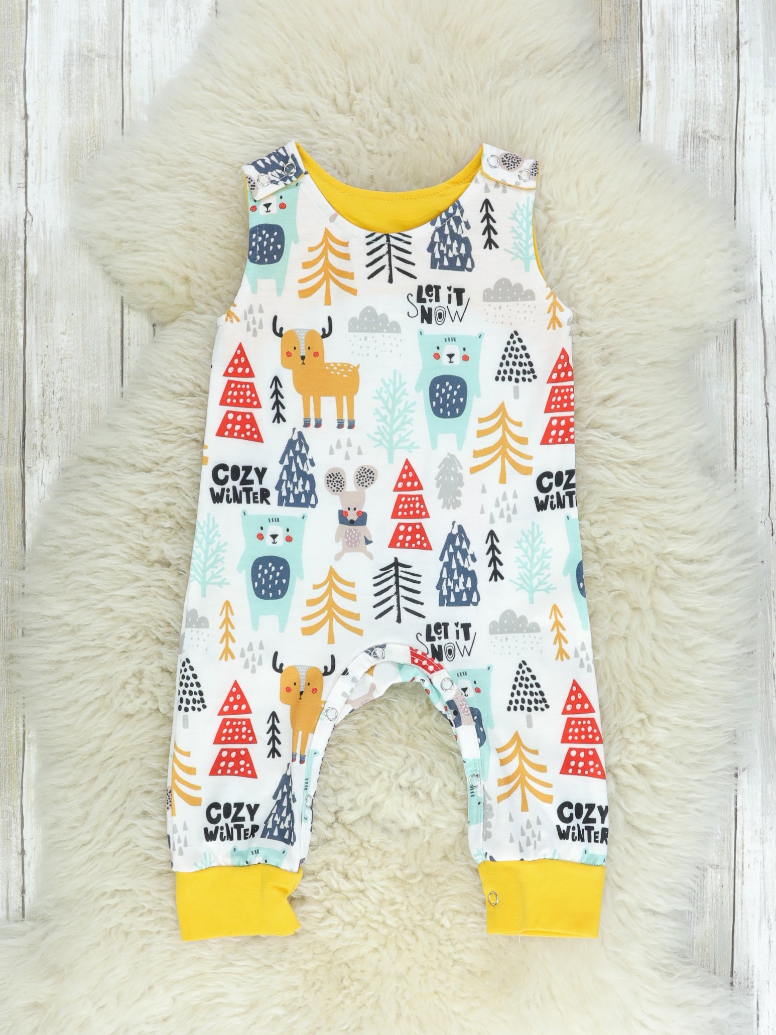 Cozy Winter Forest Romper - Marie Nicole Clothing