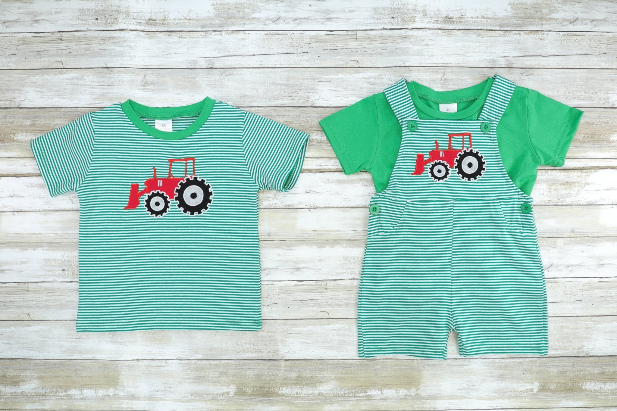 Striped Tractor Shirt - Marie Nicole Clothing