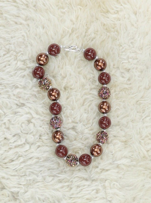 Brown Bubblegum Necklace - Marie Nicole Clothing