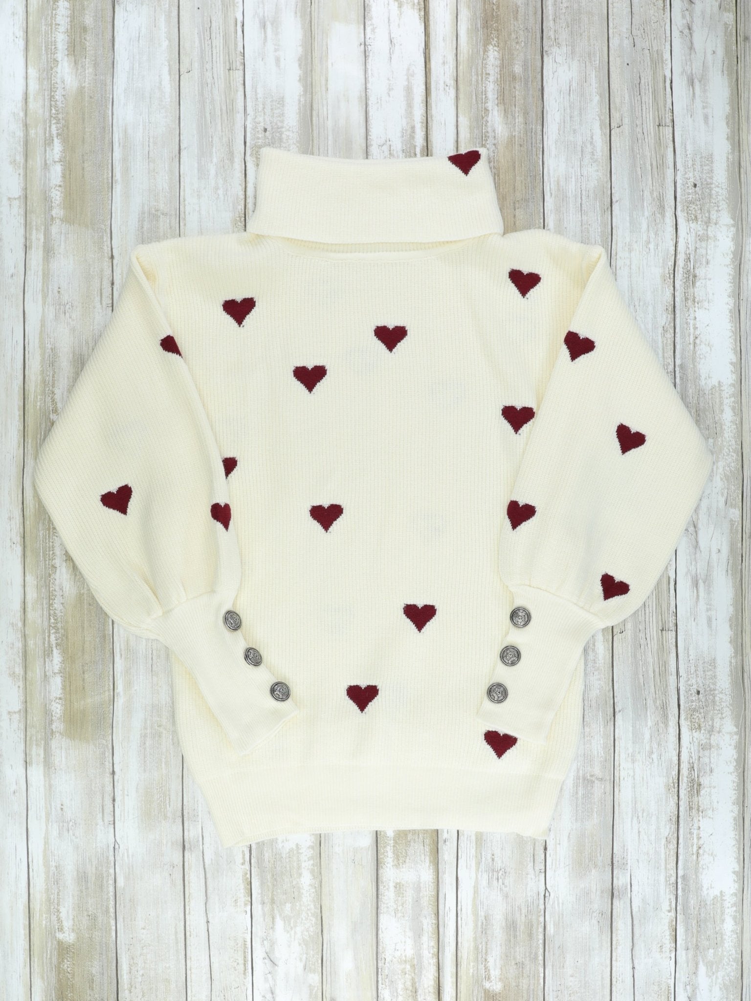 Mom & Me Hearts Turtleneck Sweater - Marie Nicole Clothing