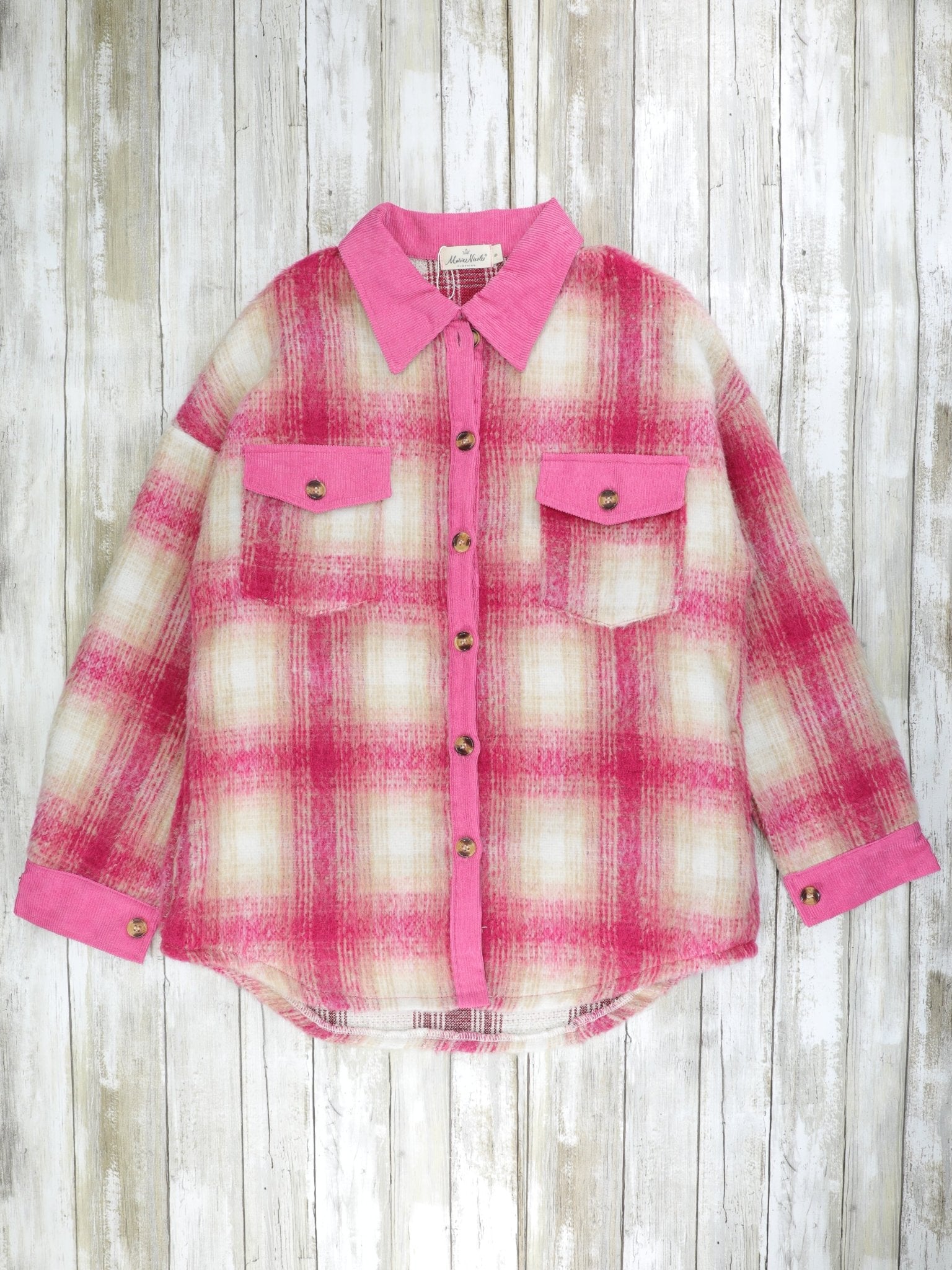 Mom & Me Pink Plaid Flannel - Marie Nicole Clothing