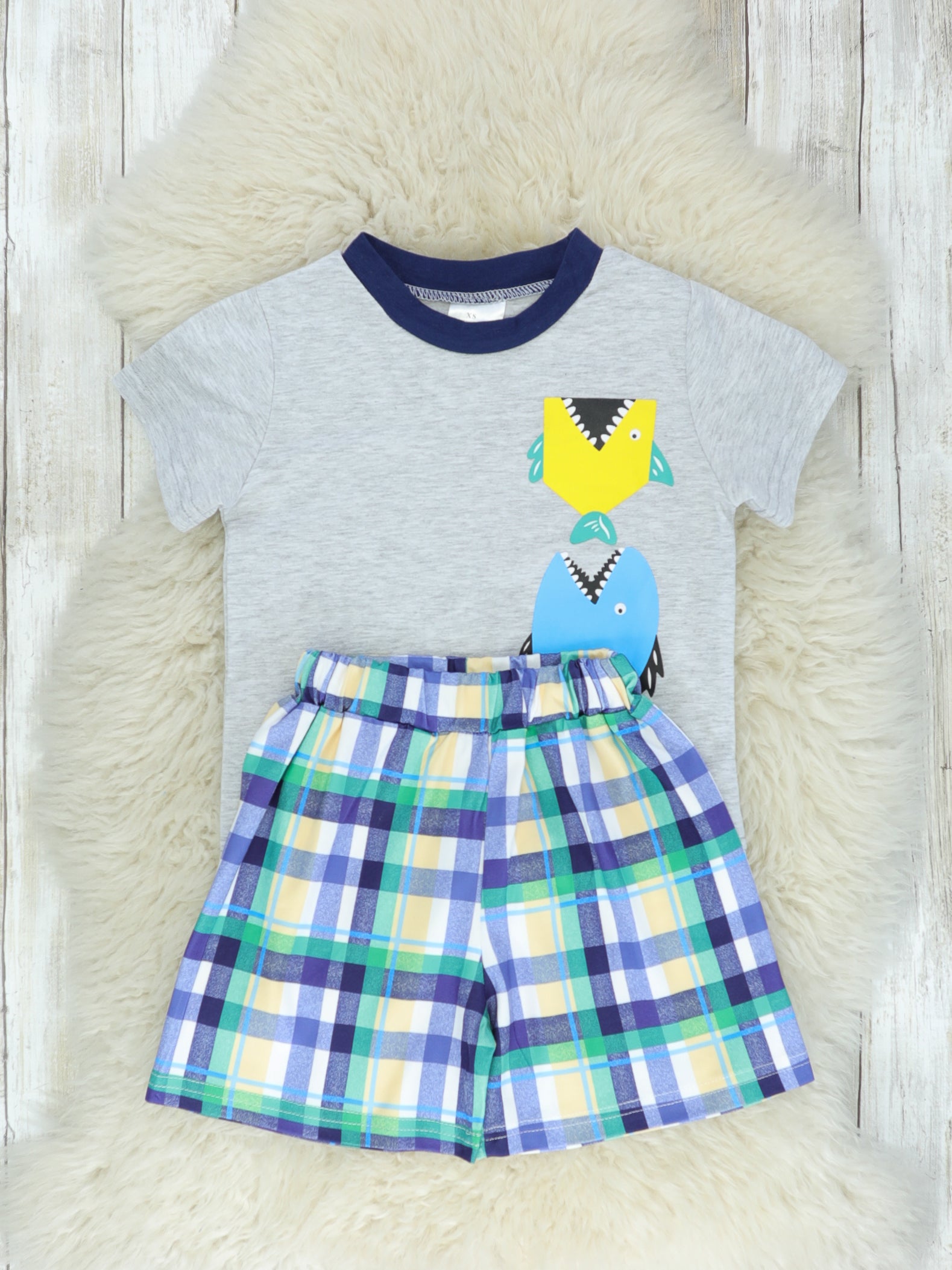 Plaid Fishing Outfit - Marie Nicole Clothing