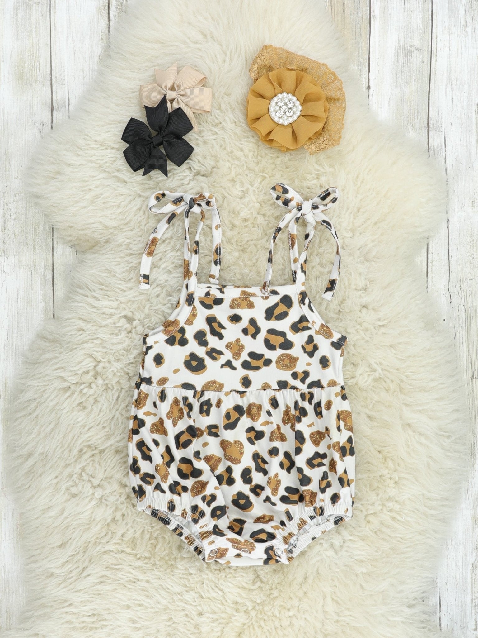 Mom & Me Leopard Ruffle Dress & Romper - Marie Nicole Clothing