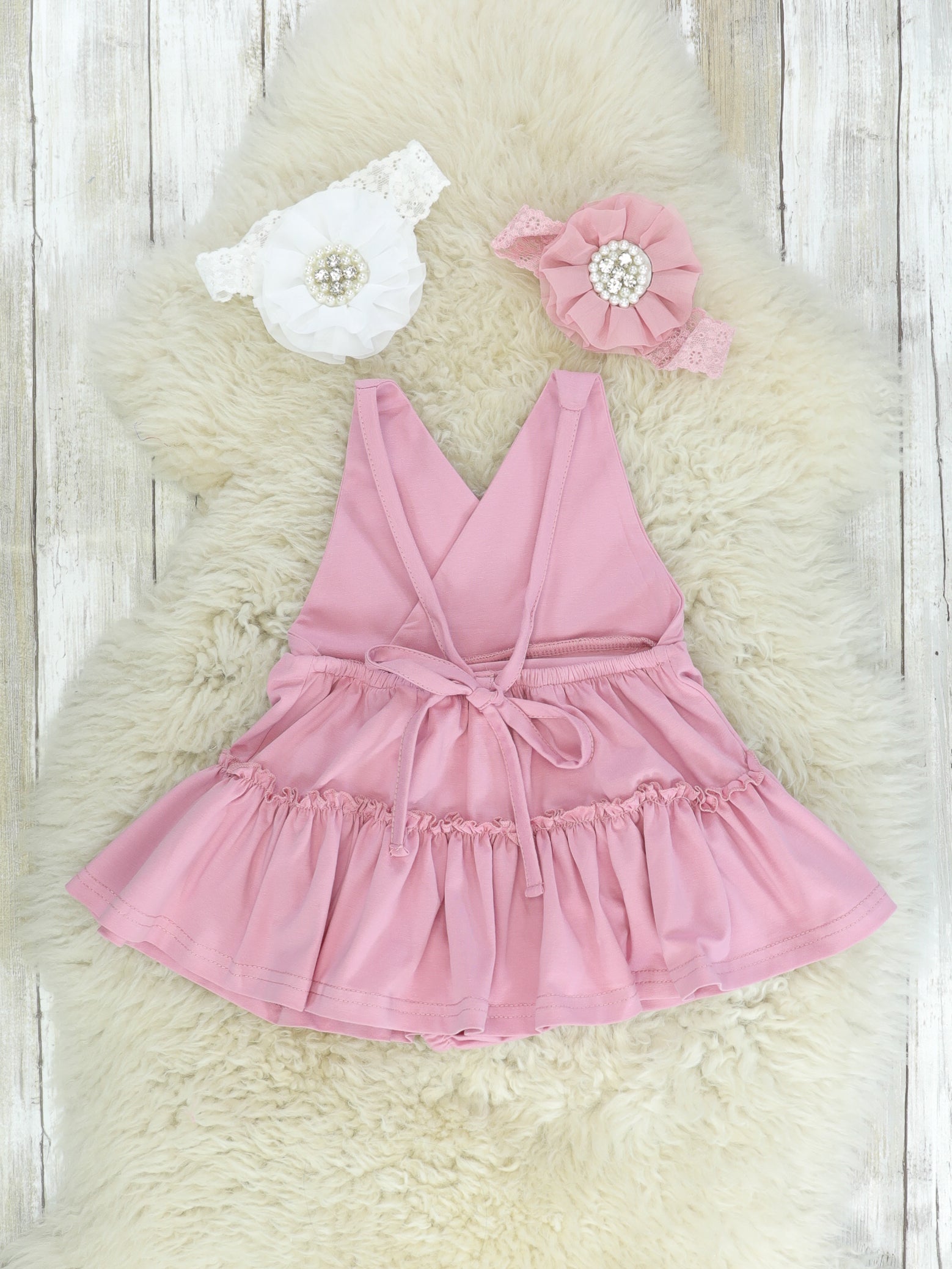Halter Ruffled Bubble - Pink - Marie Nicole Clothing
