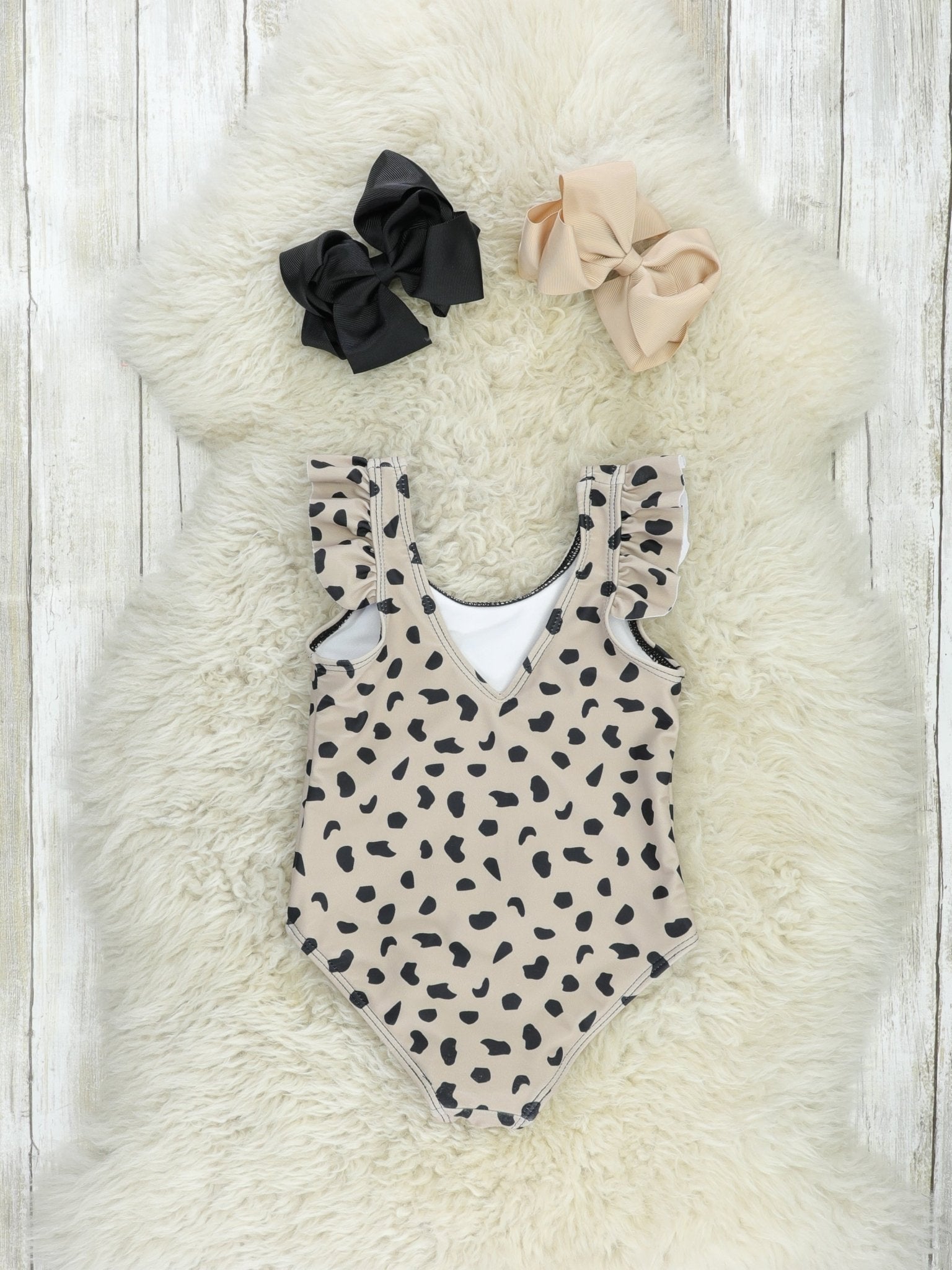 Mom & Me Cheetah Ruffle One - Piece Swimsuit - Marie Nicole Clothing