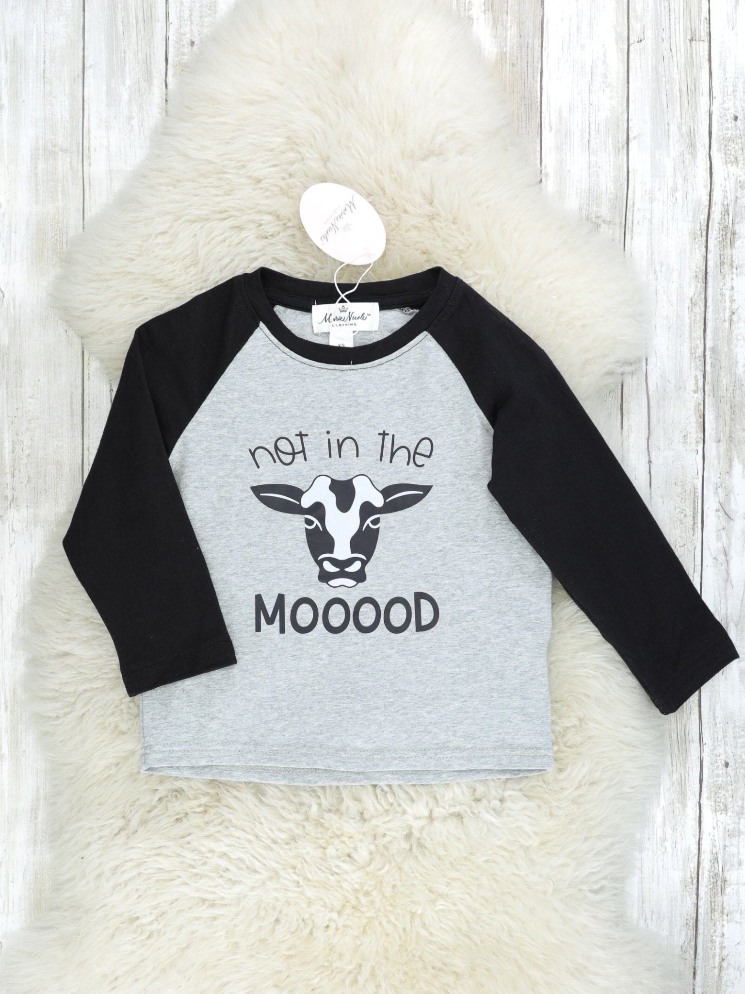 "Not In The MOOd" Raglan Shirt - Marie Nicole Clothing