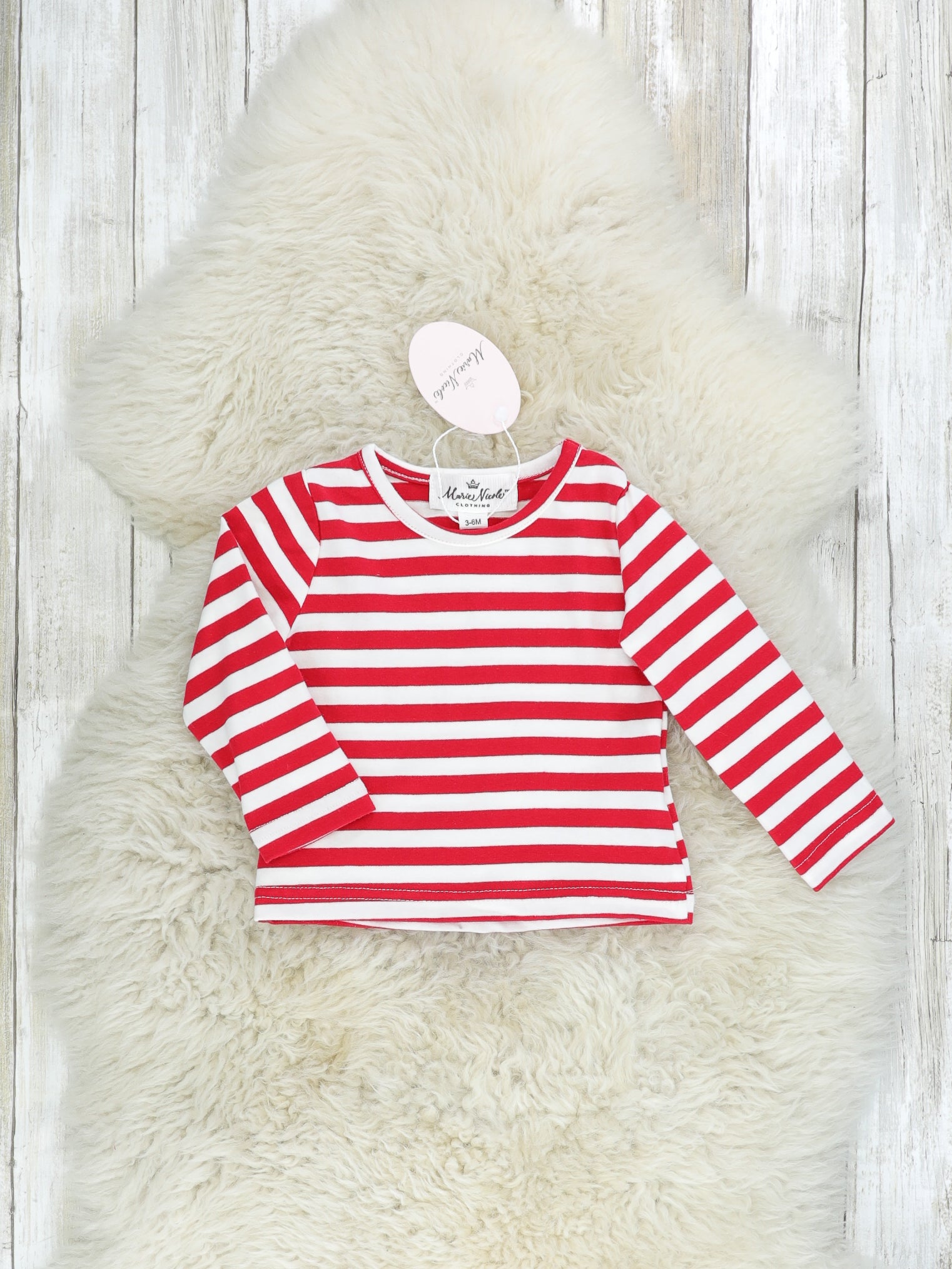 Striped Reindeer Pocket Onesie Outfit - Marie Nicole Clothing
