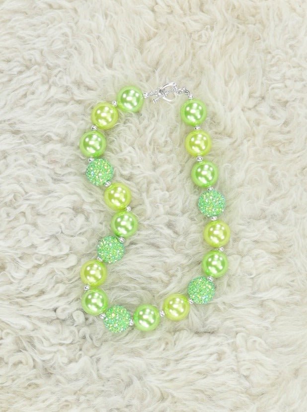 Lime Green Bubblegum Necklace - Marie Nicole Clothing