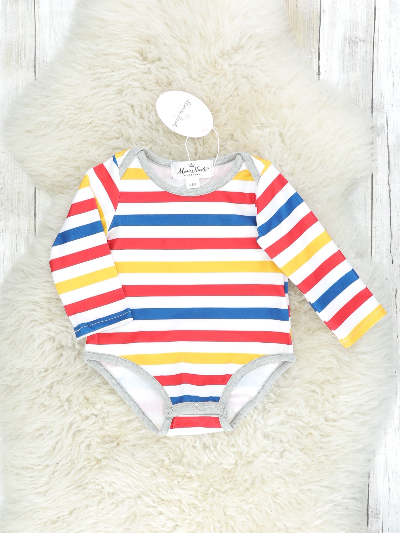 Striped Onesie & Turkey Overall Set - Marie Nicole Clothing