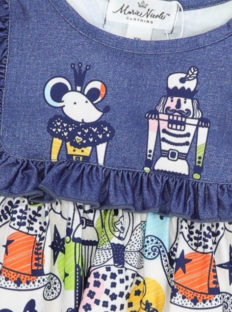 Chambray Nutcracker Ruffle Outfit - Marie Nicole Clothing