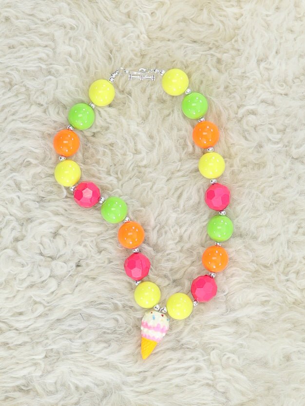 Multicolor Ice Cream Bubblegum Necklace - Marie Nicole Clothing