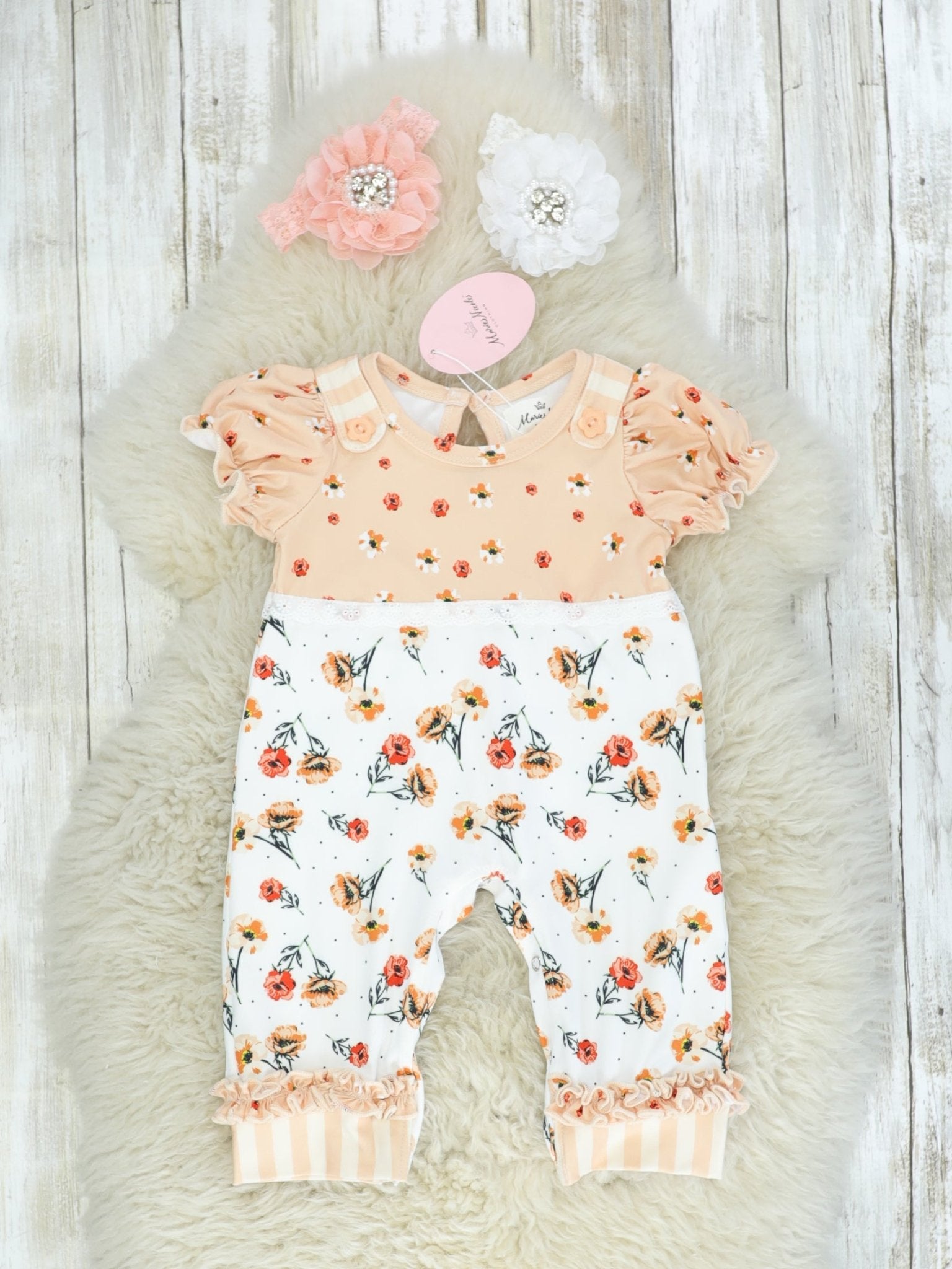 Marigold Collection Short Sleeve Romper - Marie Nicole Clothing