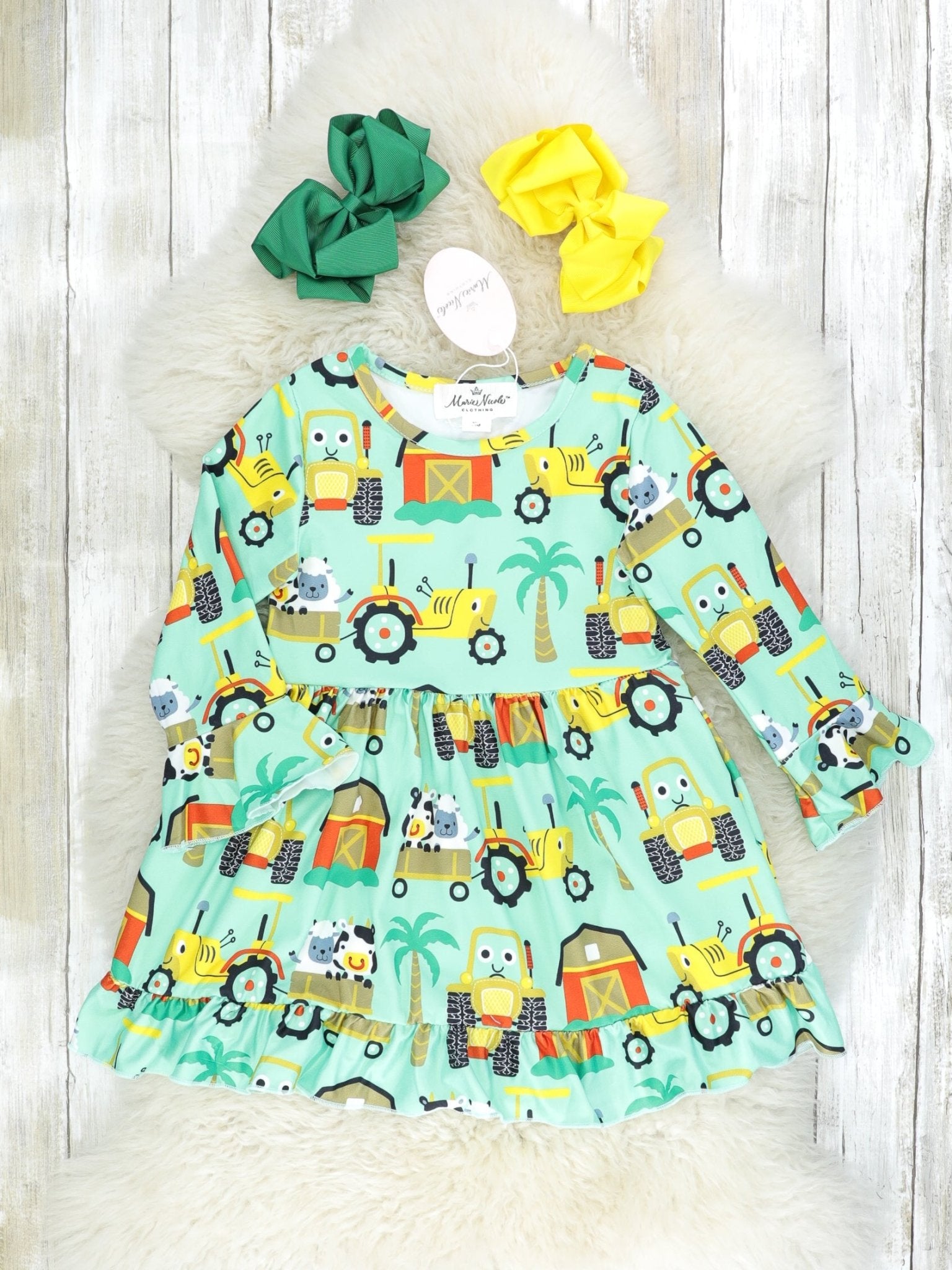 Fun Farm Ruffle Dress - Marie Nicole Clothing