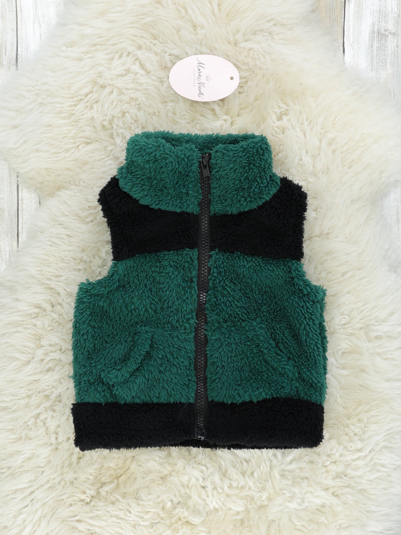 Green Vest, Romper, & Joggers Outfit - Marie Nicole Clothing