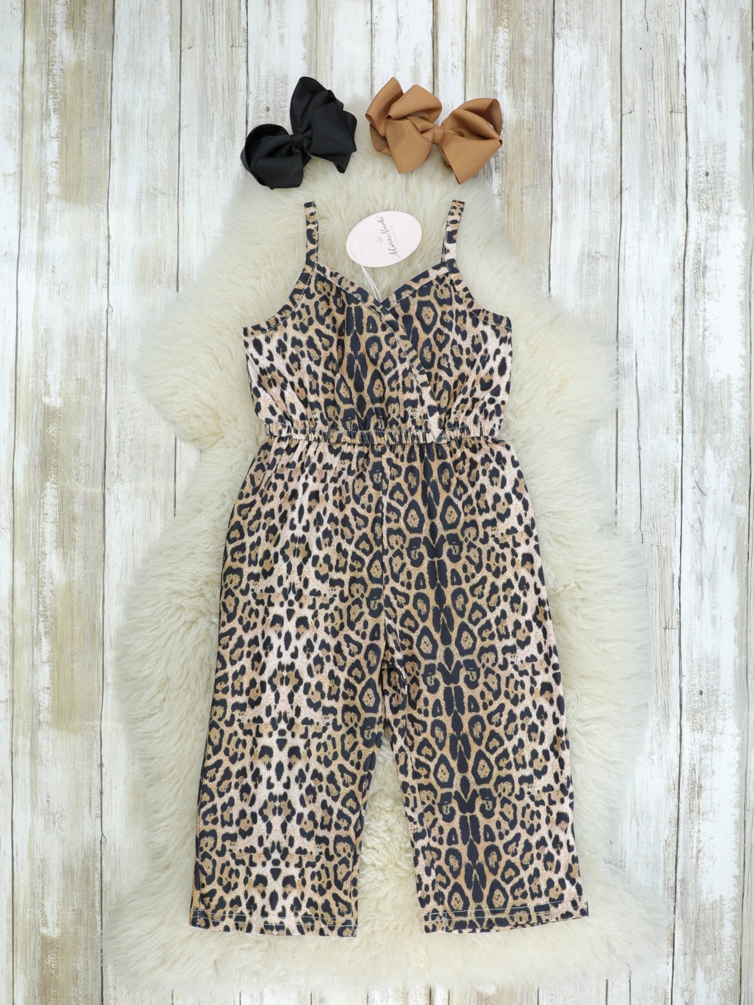 Brown Leopard Print Jumpsuit/Romper - Marie Nicole Clothing