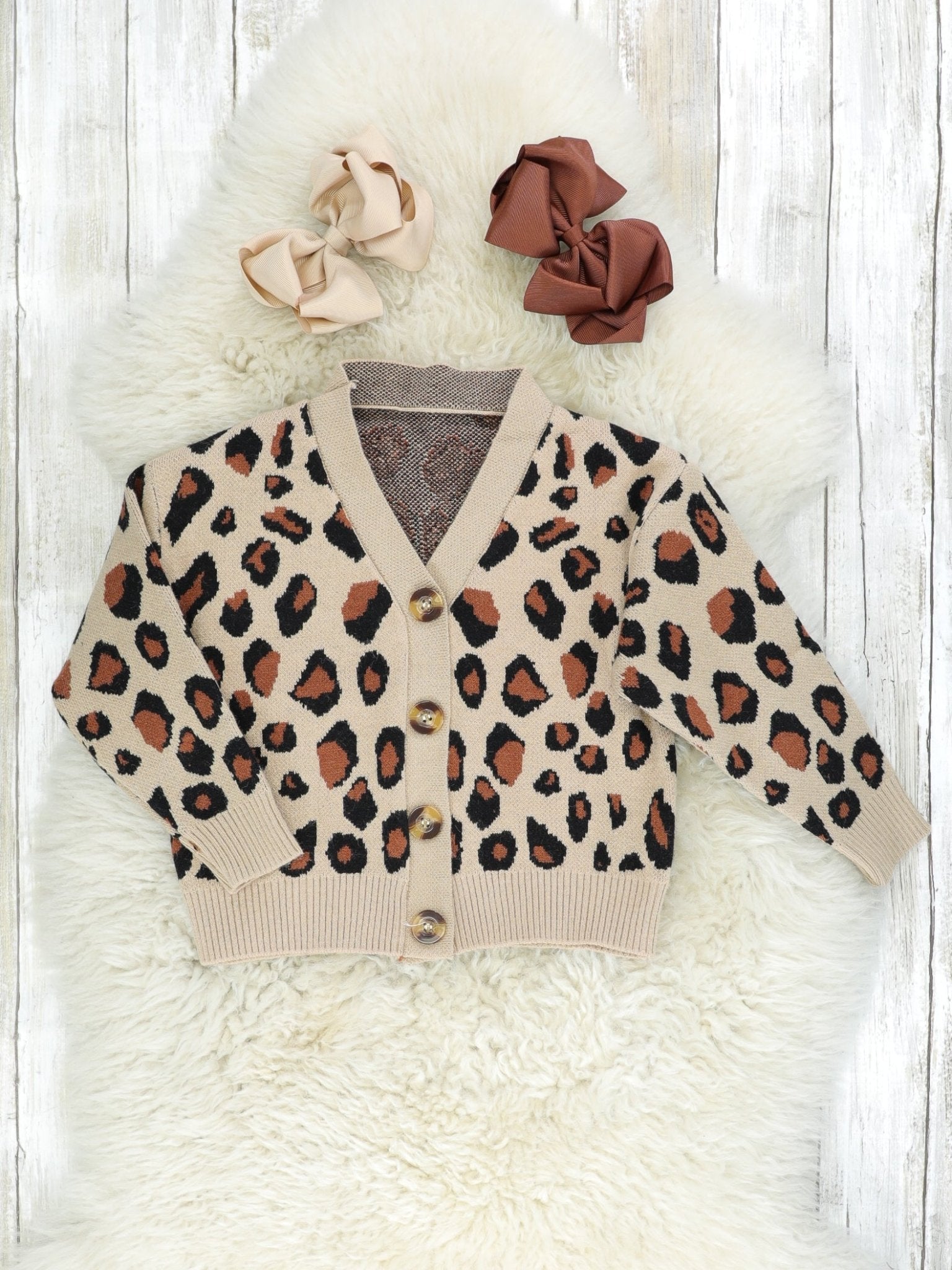Mom & Me Leopard Cardigan Sweater - Marie Nicole Clothing