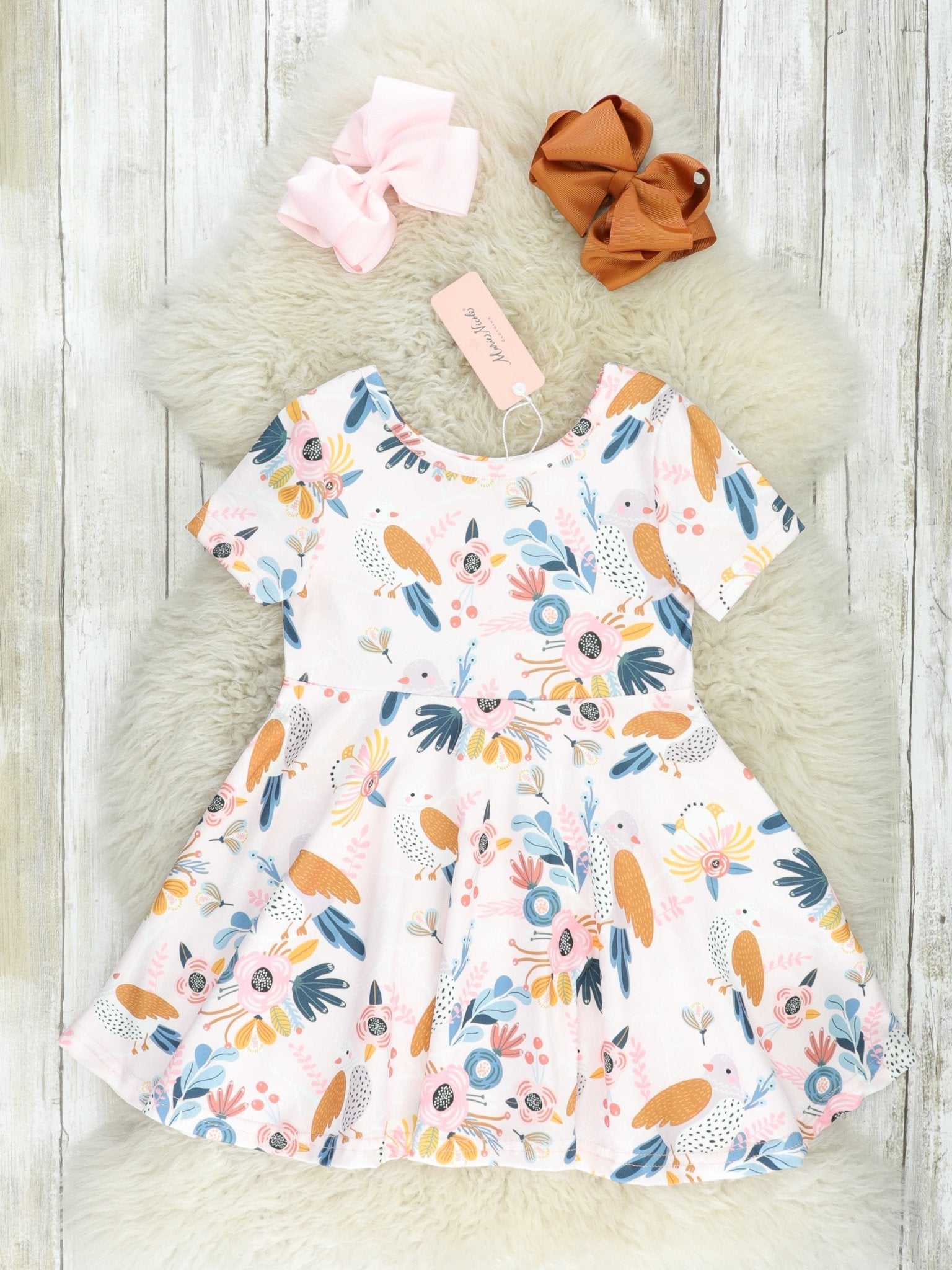 Floral Finch Swing Dress - Marie Nicole Clothing