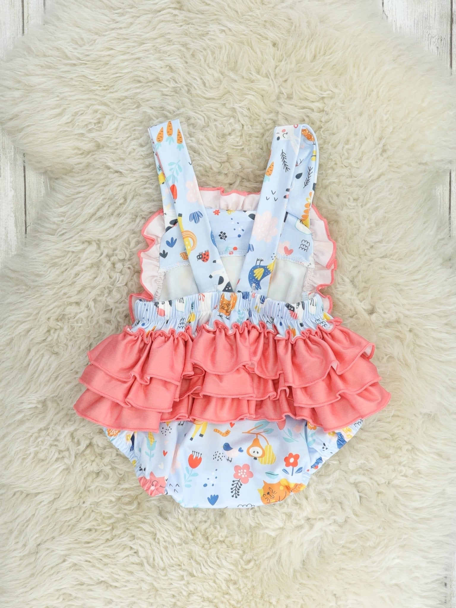 Coral Farm Ruffle Bubble Romper - Marie Nicole Clothing