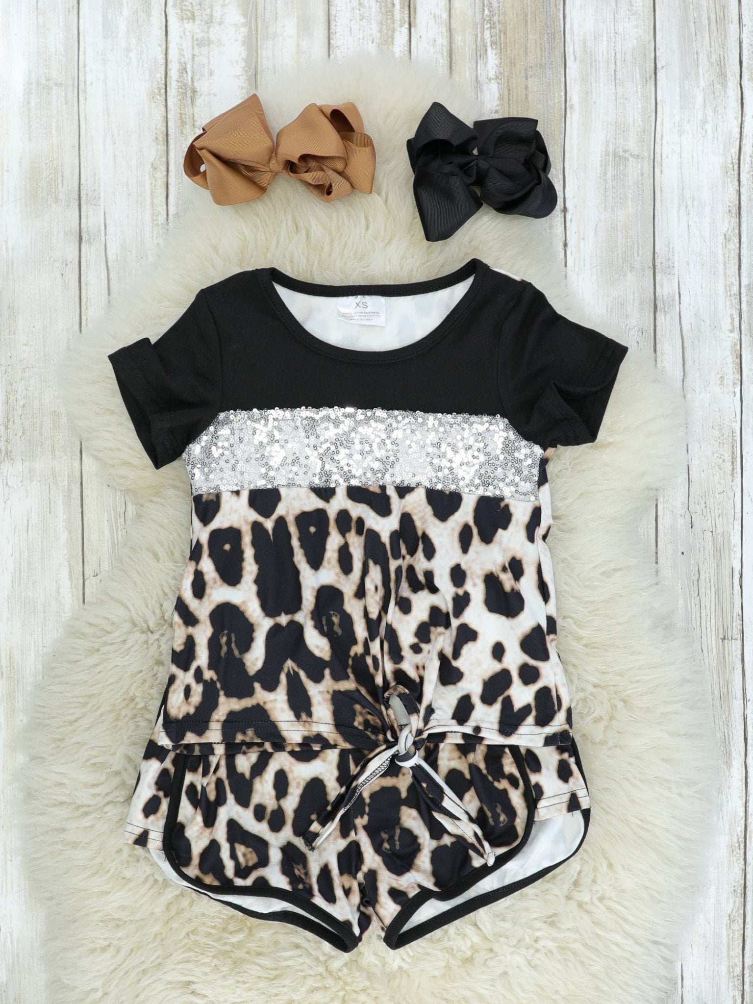 Mom & Me Leopard Colorblock Loungewear Set - Marie Nicole Clothing