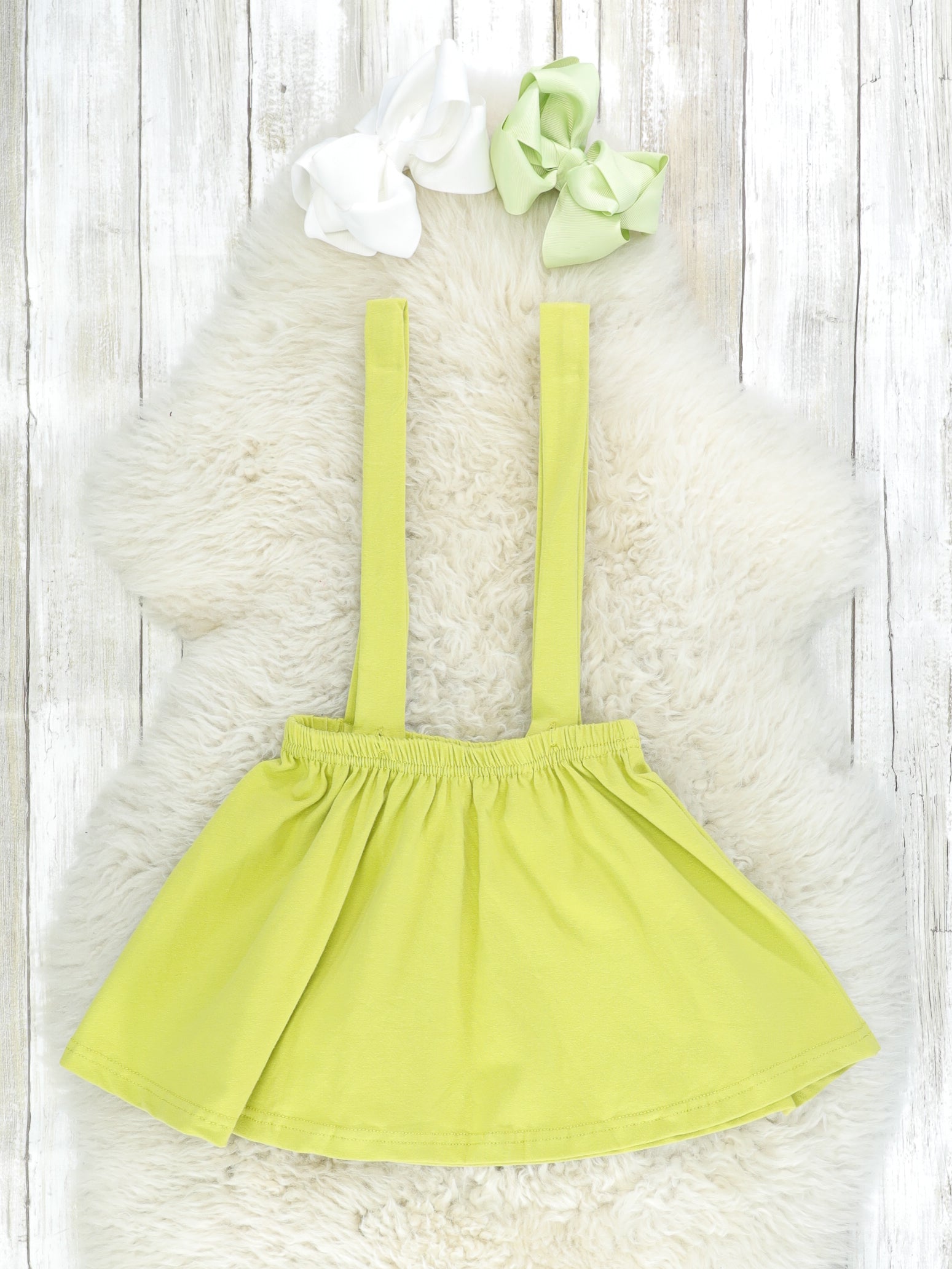 Sea Foam Green Floral Vintage Top & Suspender Skirt Set - Marie Nicole Clothing