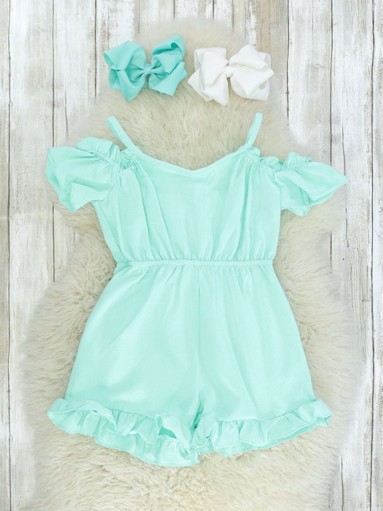 Mom & Me Mint Halter Rompers - Marie Nicole Clothing