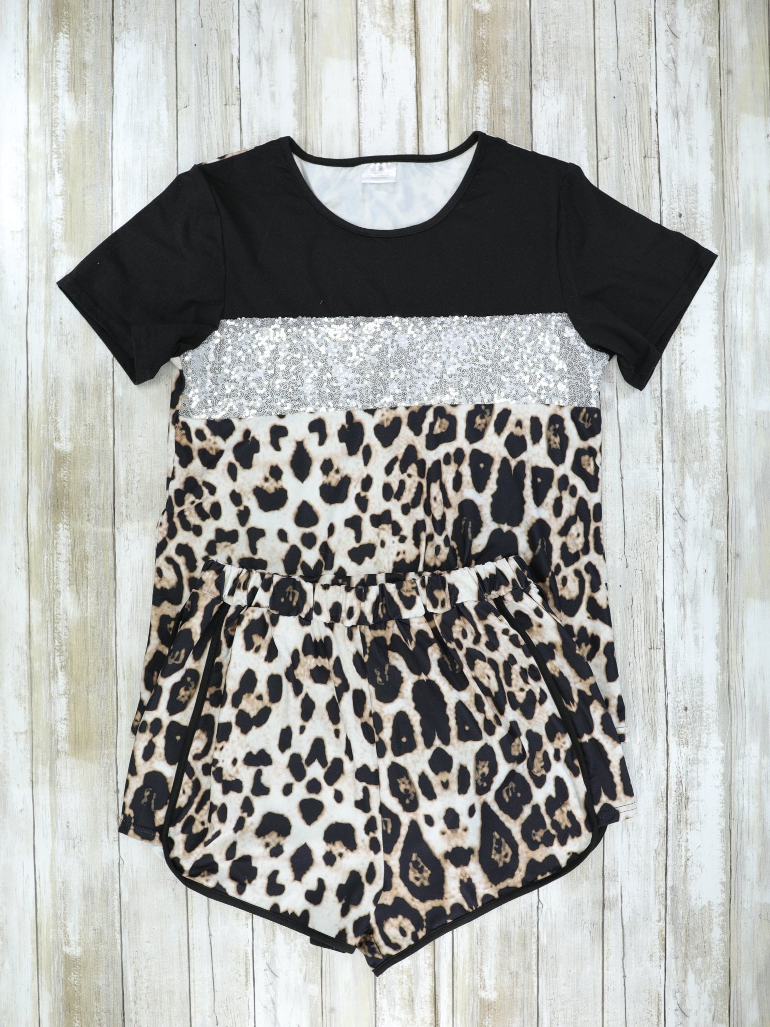 Mom & Me Leopard Colorblock Loungewear Set - Marie Nicole Clothing
