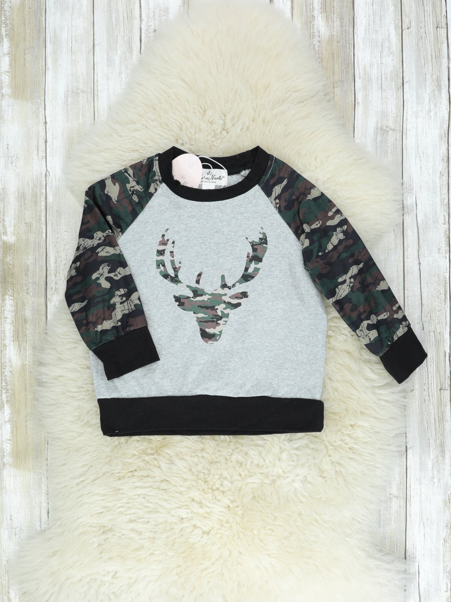 Camo Deer Shirt - Marie Nicole Clothing