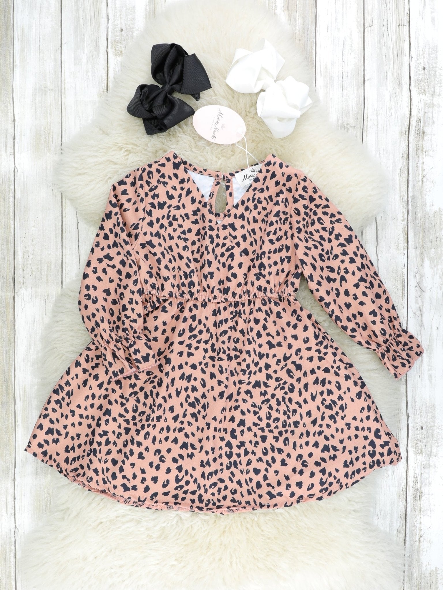 Mom & Me Cheetah V - Neck Dress - Marie Nicole Clothing