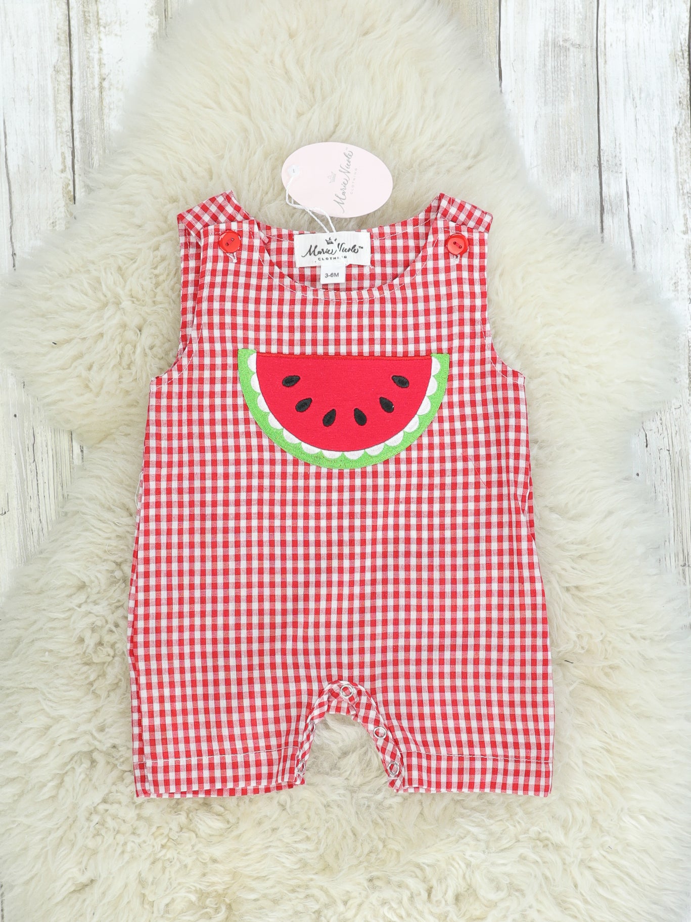 Red Check Watermelon Johnny - Marie Nicole Clothing