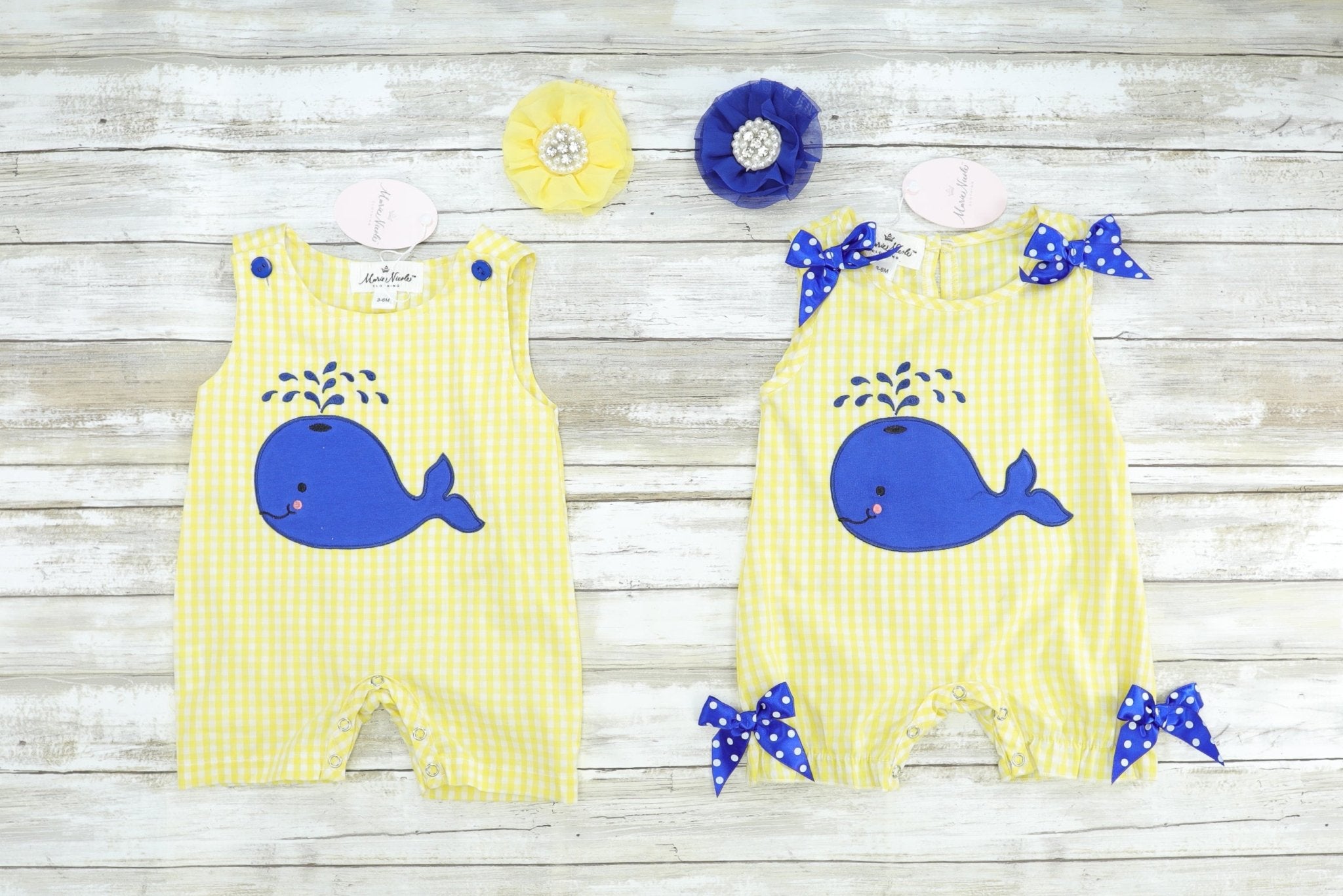Blue Whale Romper - Marie Nicole Clothing