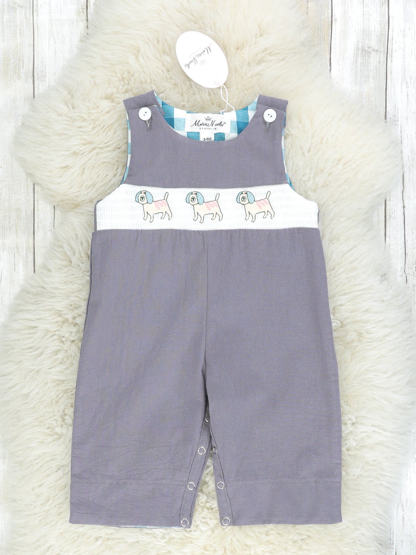 MNC Royal Pups™ Smocked Johnny - Marie Nicole Clothing