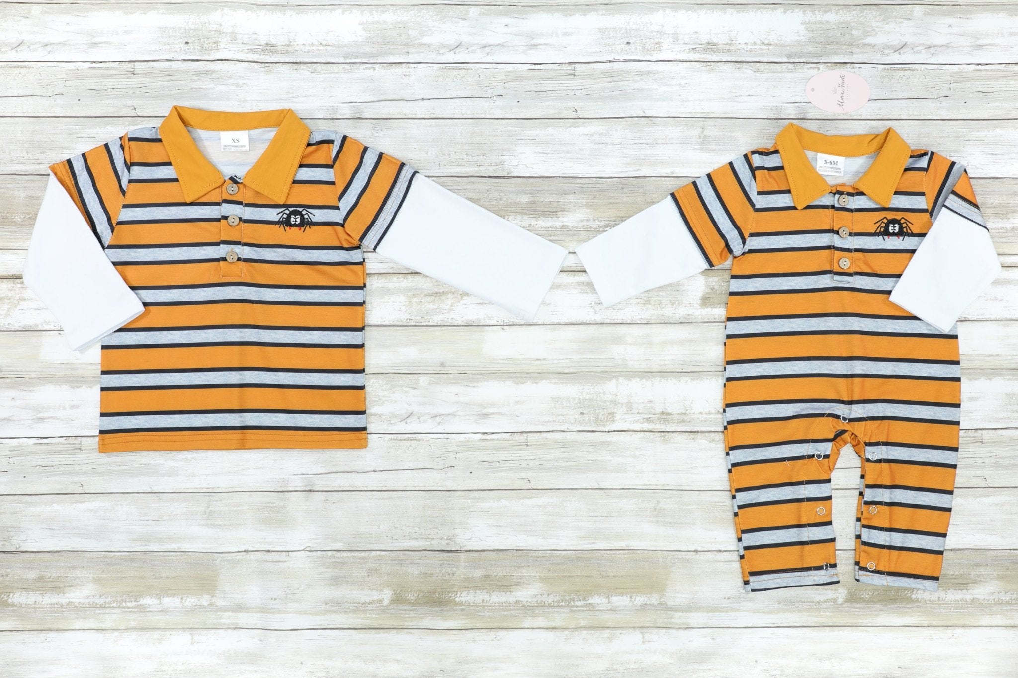 Striped Spider Polo - Marie Nicole Clothing