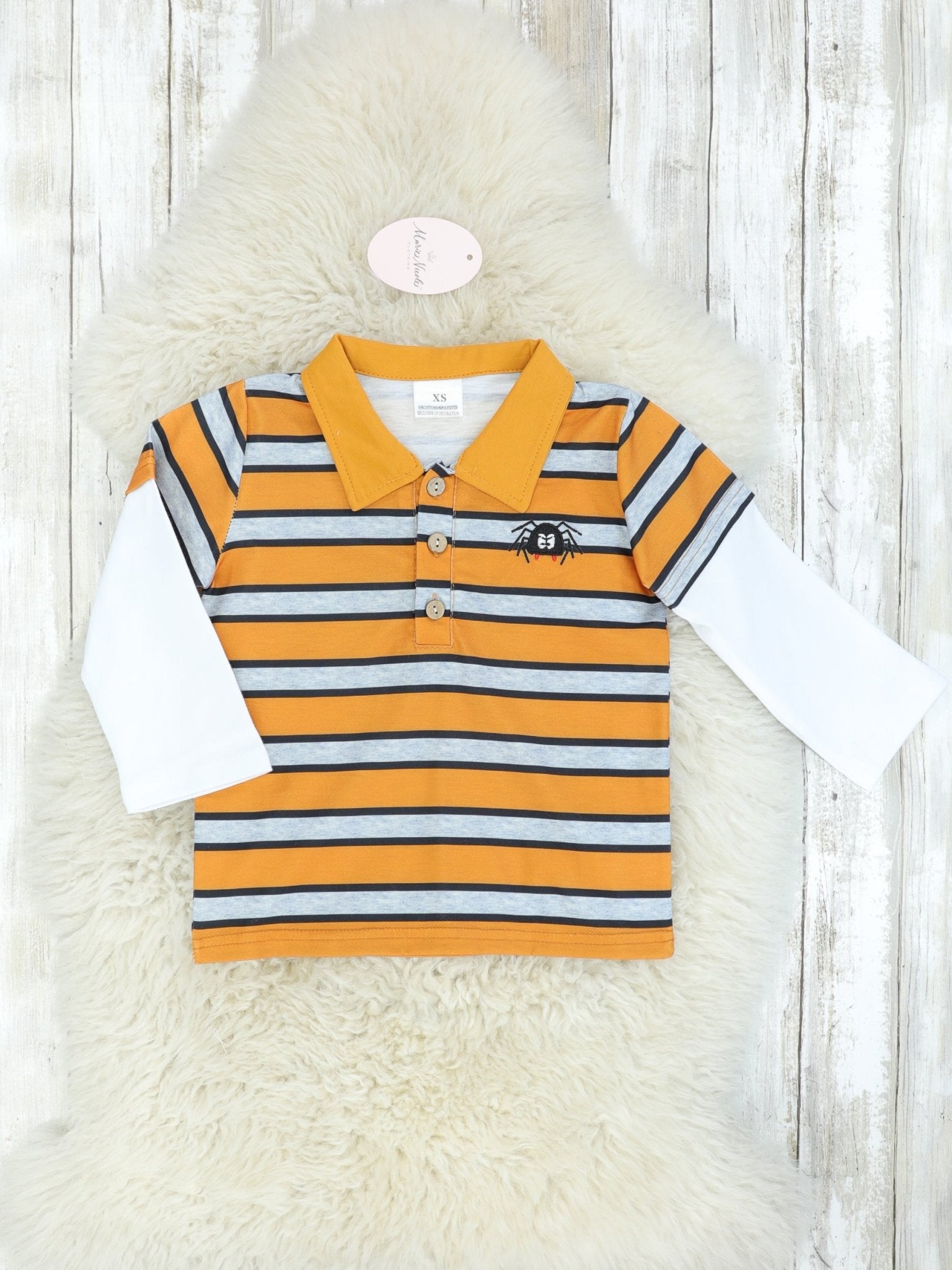 Striped Spider Polo - Marie Nicole Clothing